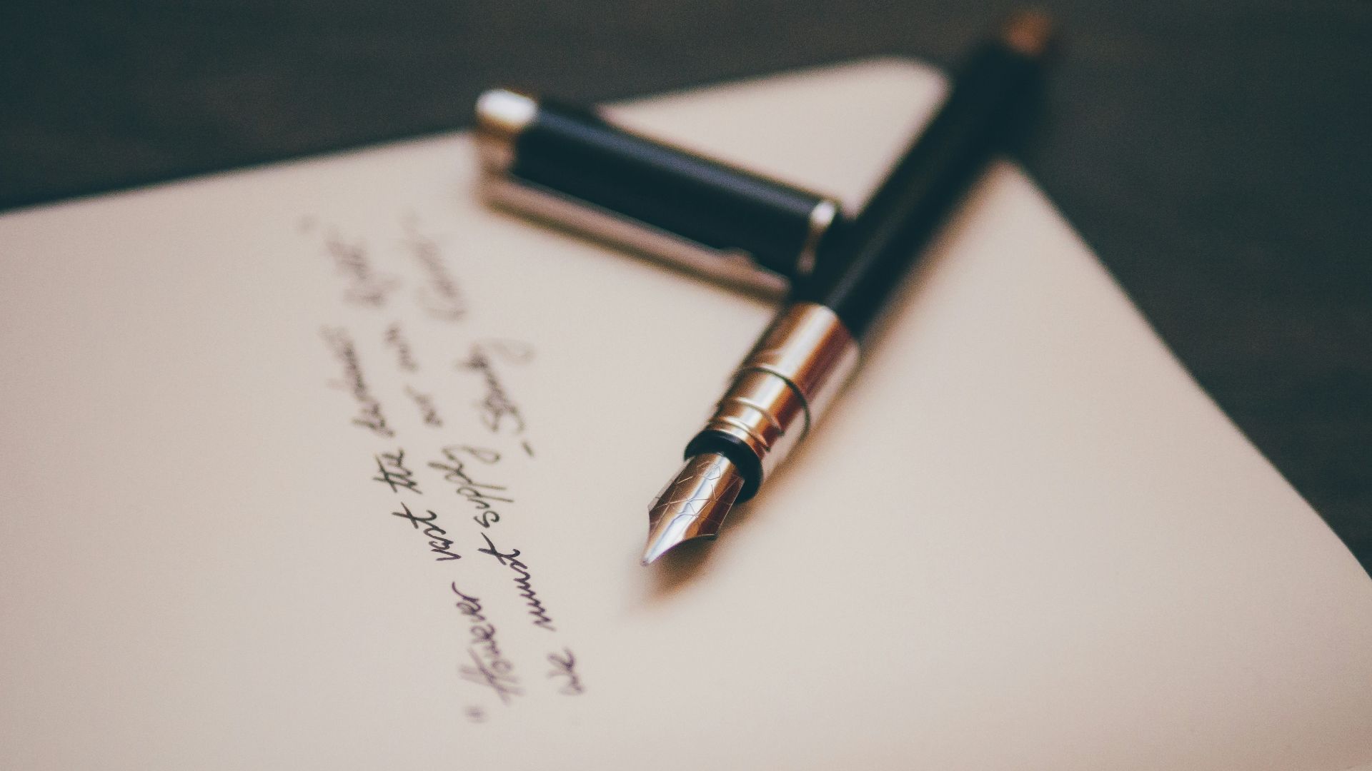 black and silver fountain pen