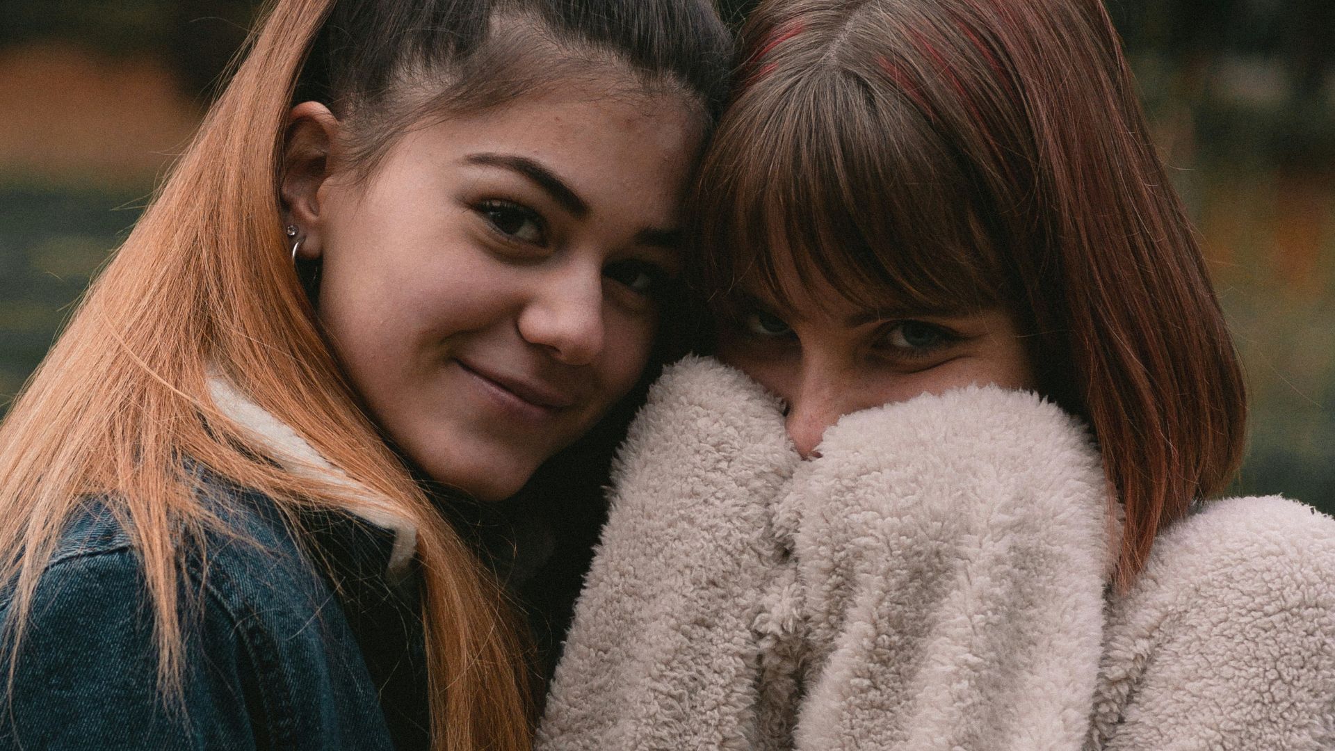 two women taking photo together