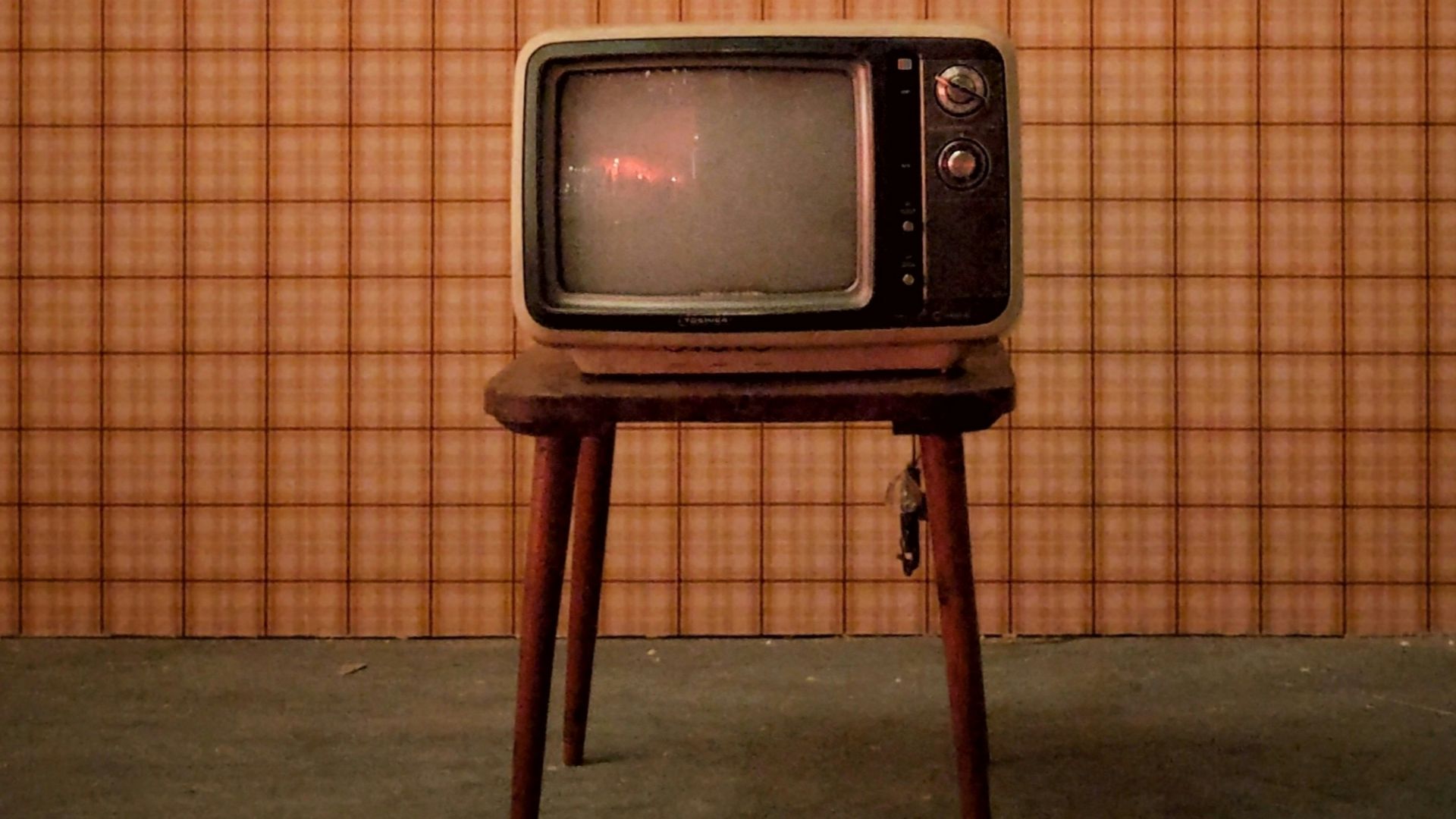 turned off black television