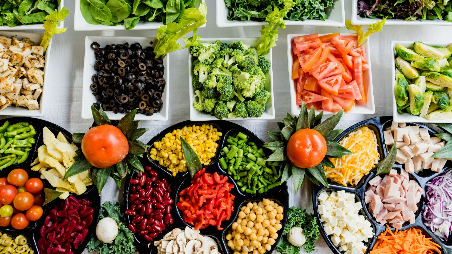 macro shot of vegetable lot