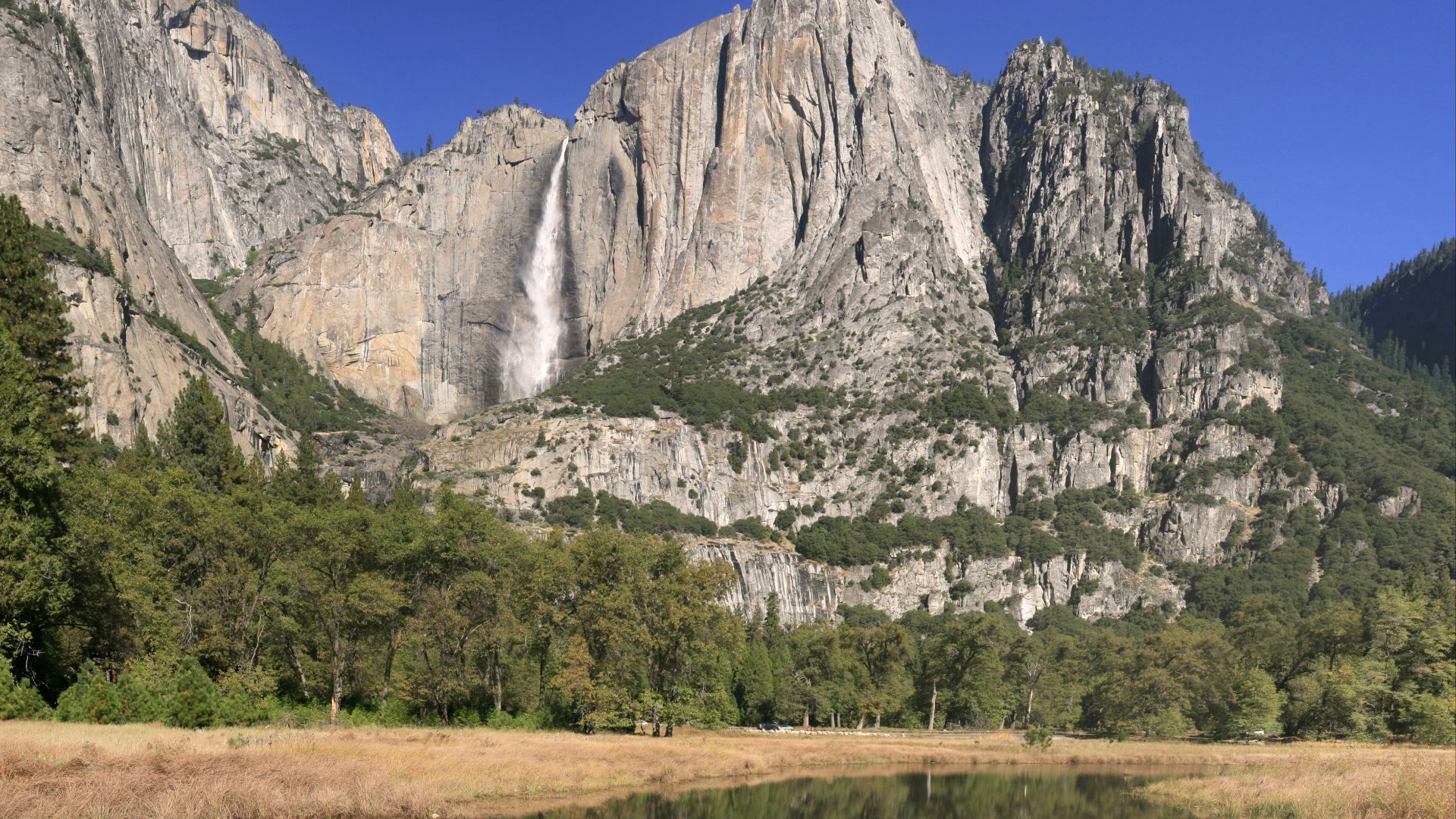 File:Upper Yosemite fall with reflection 1.jpg
