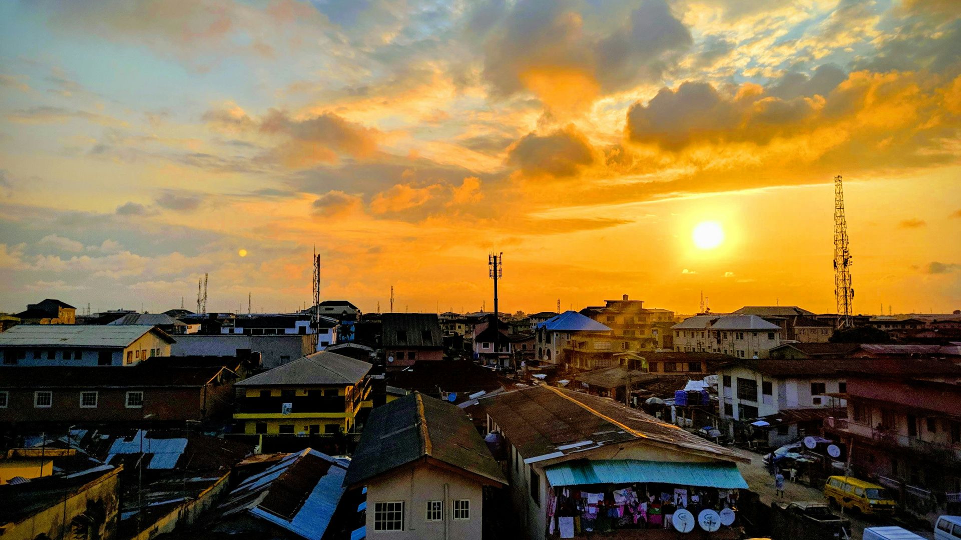 aerial-photography of city