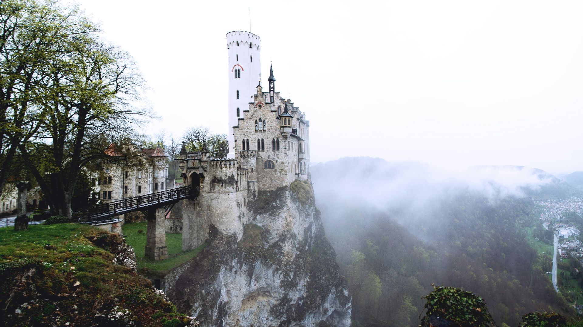 a castle on a cliff