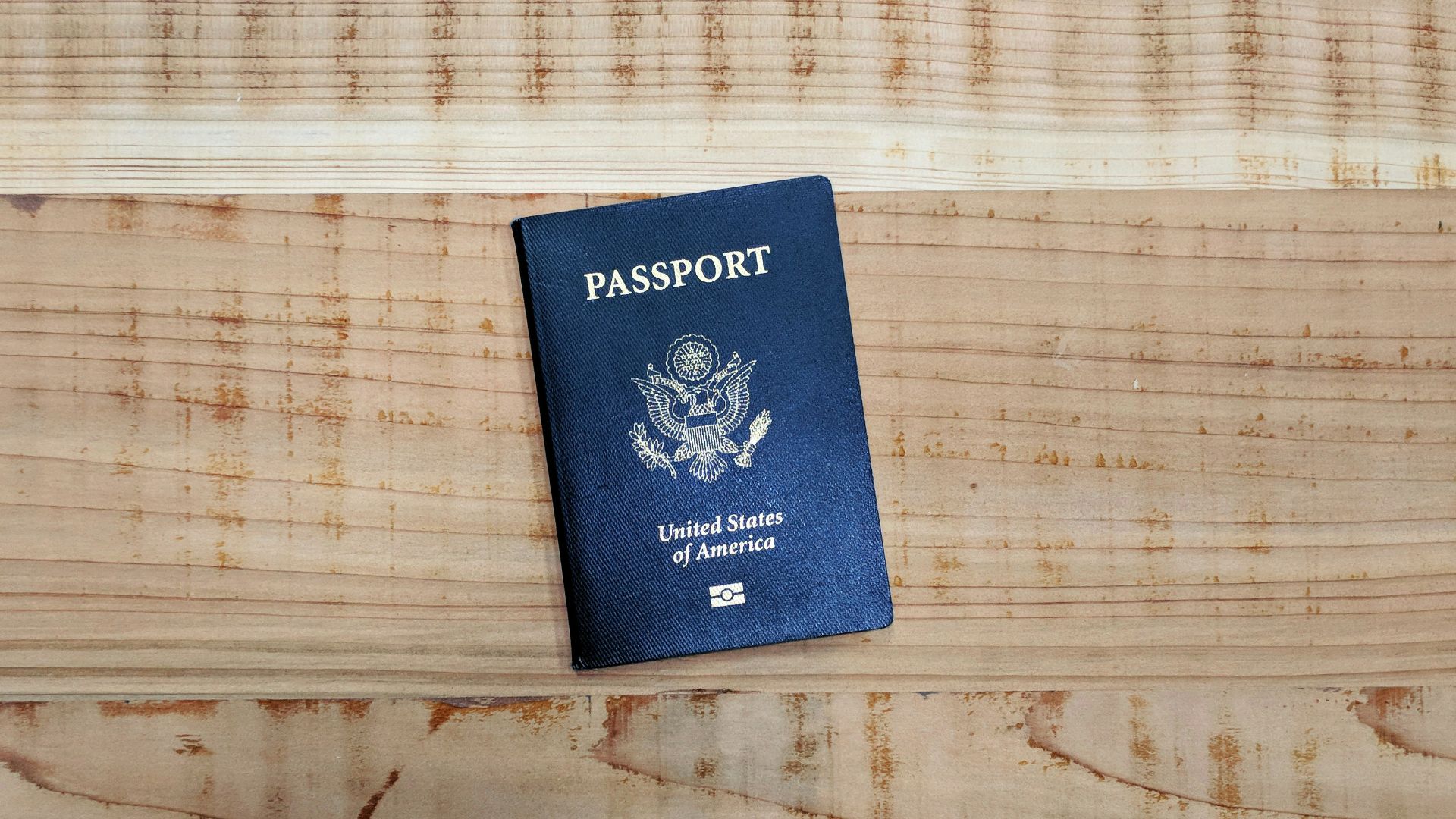 passport book on floor