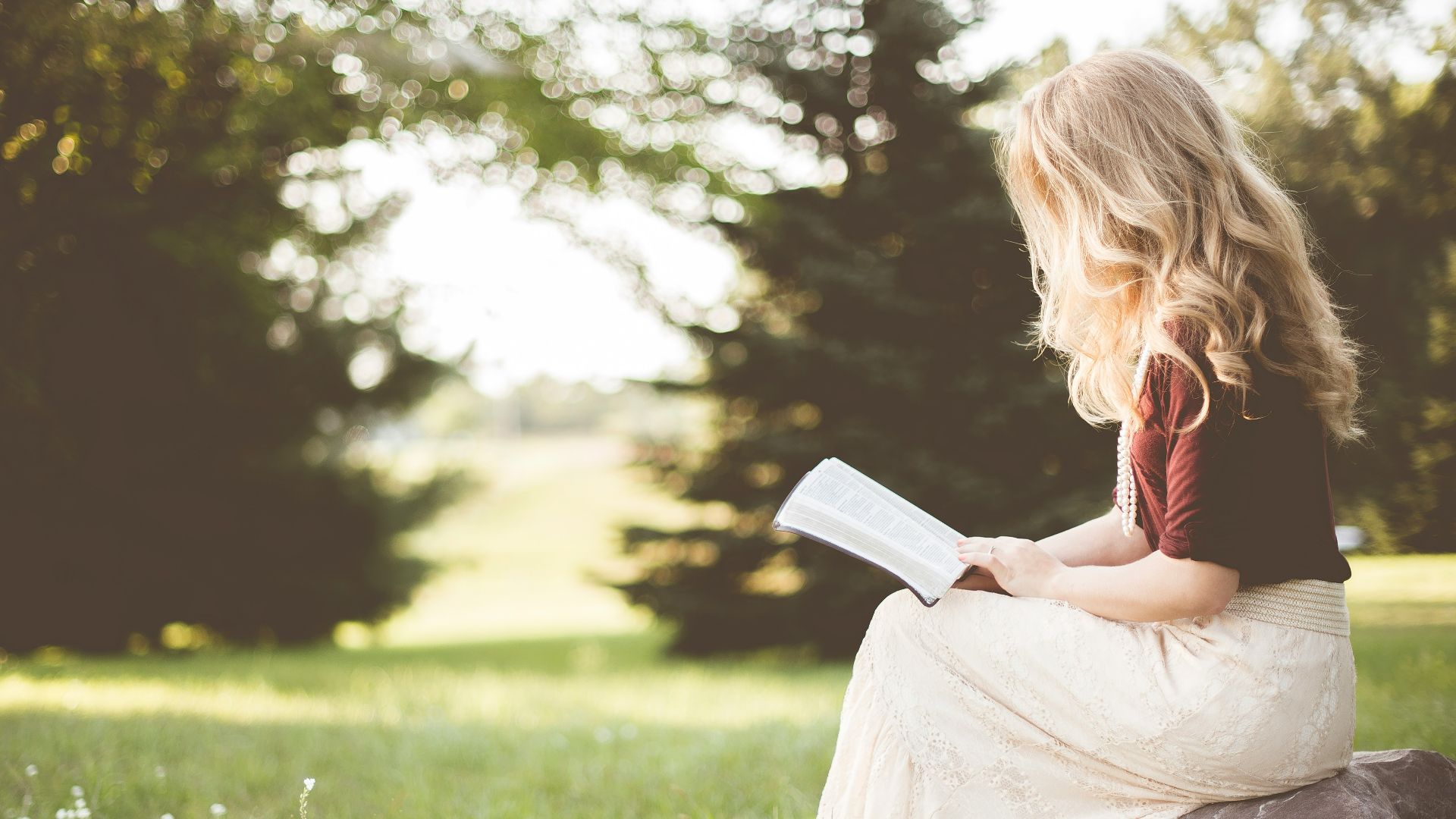 woman sitting while reading book