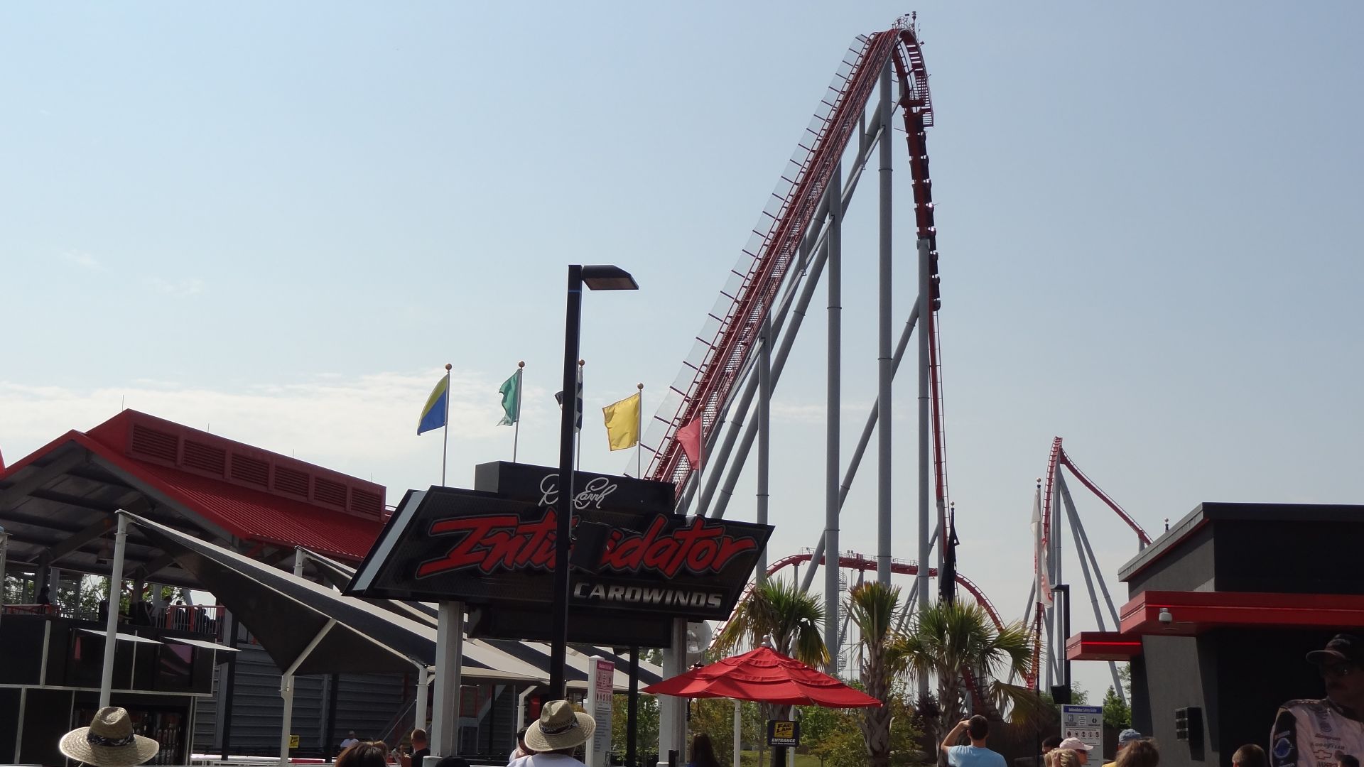 File:Intimidator sign and lift hill.jpg