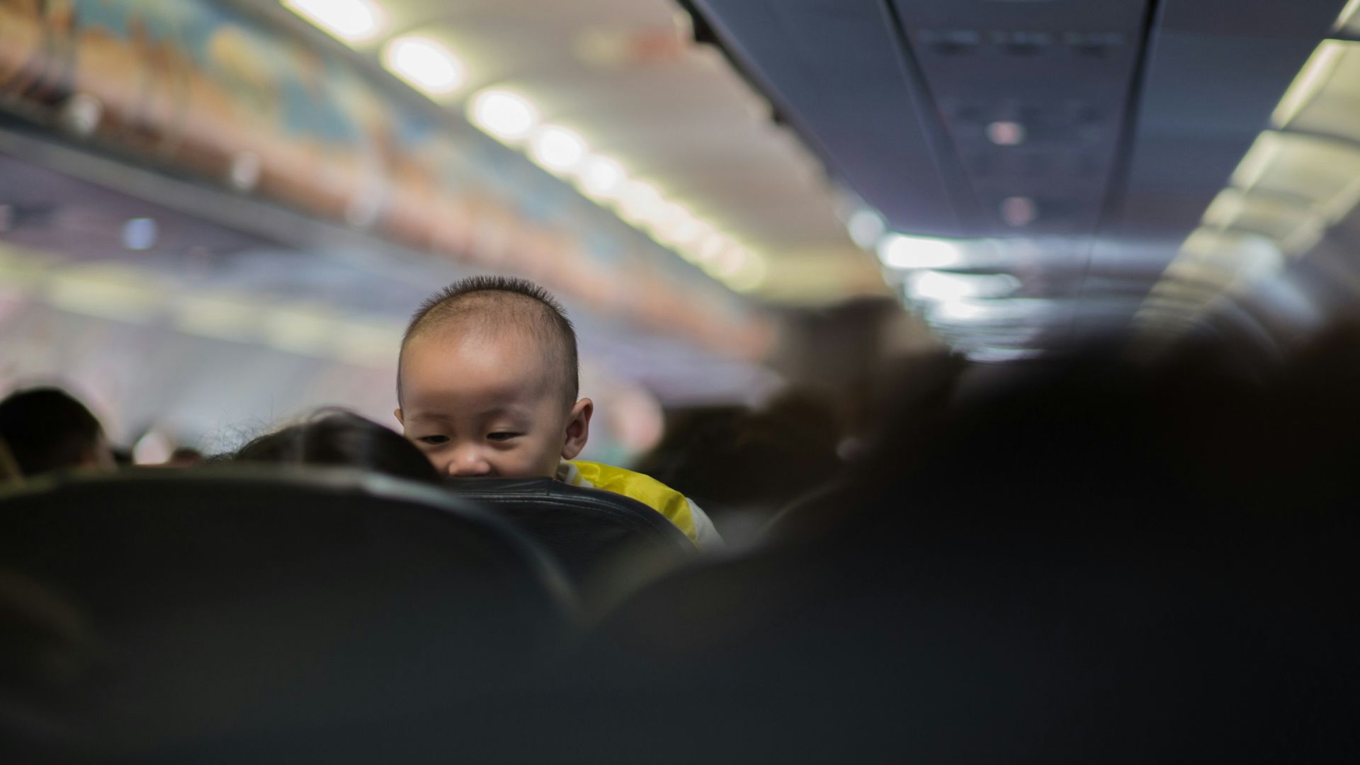 baby in passenger plane