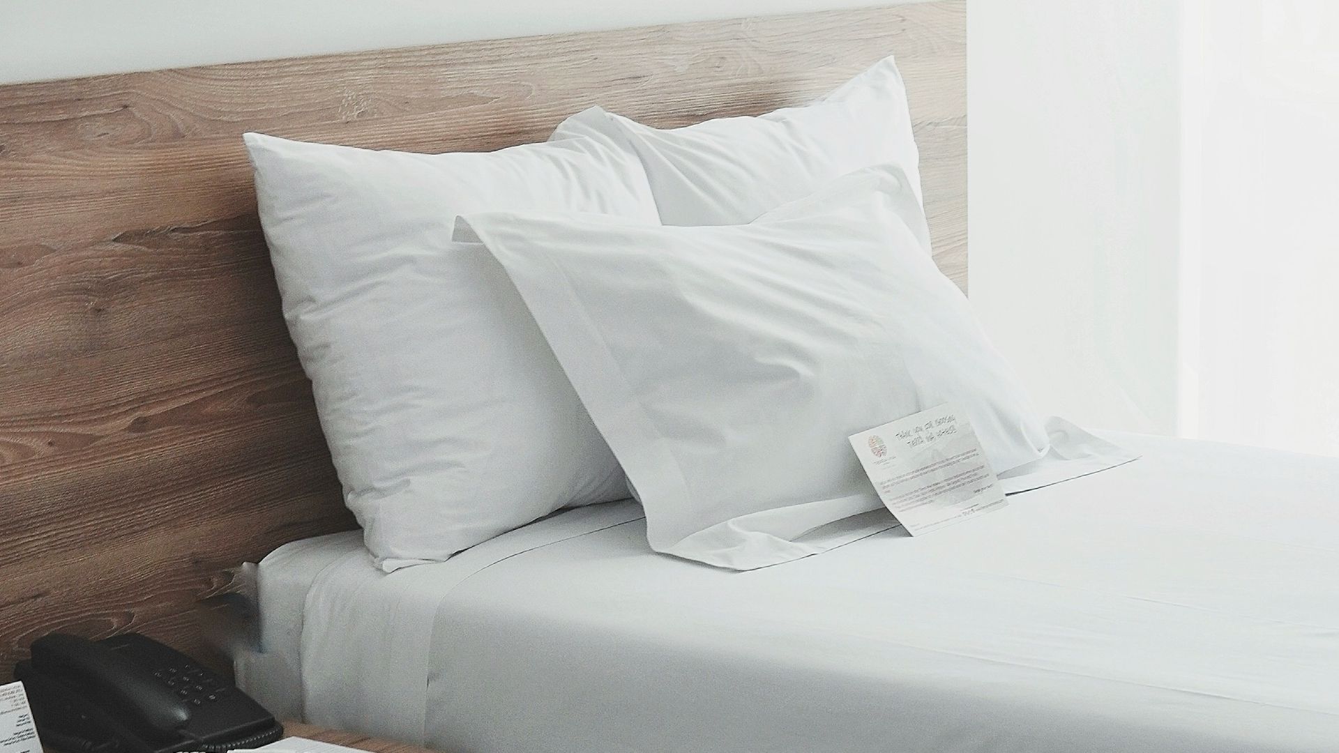 pillows on bed