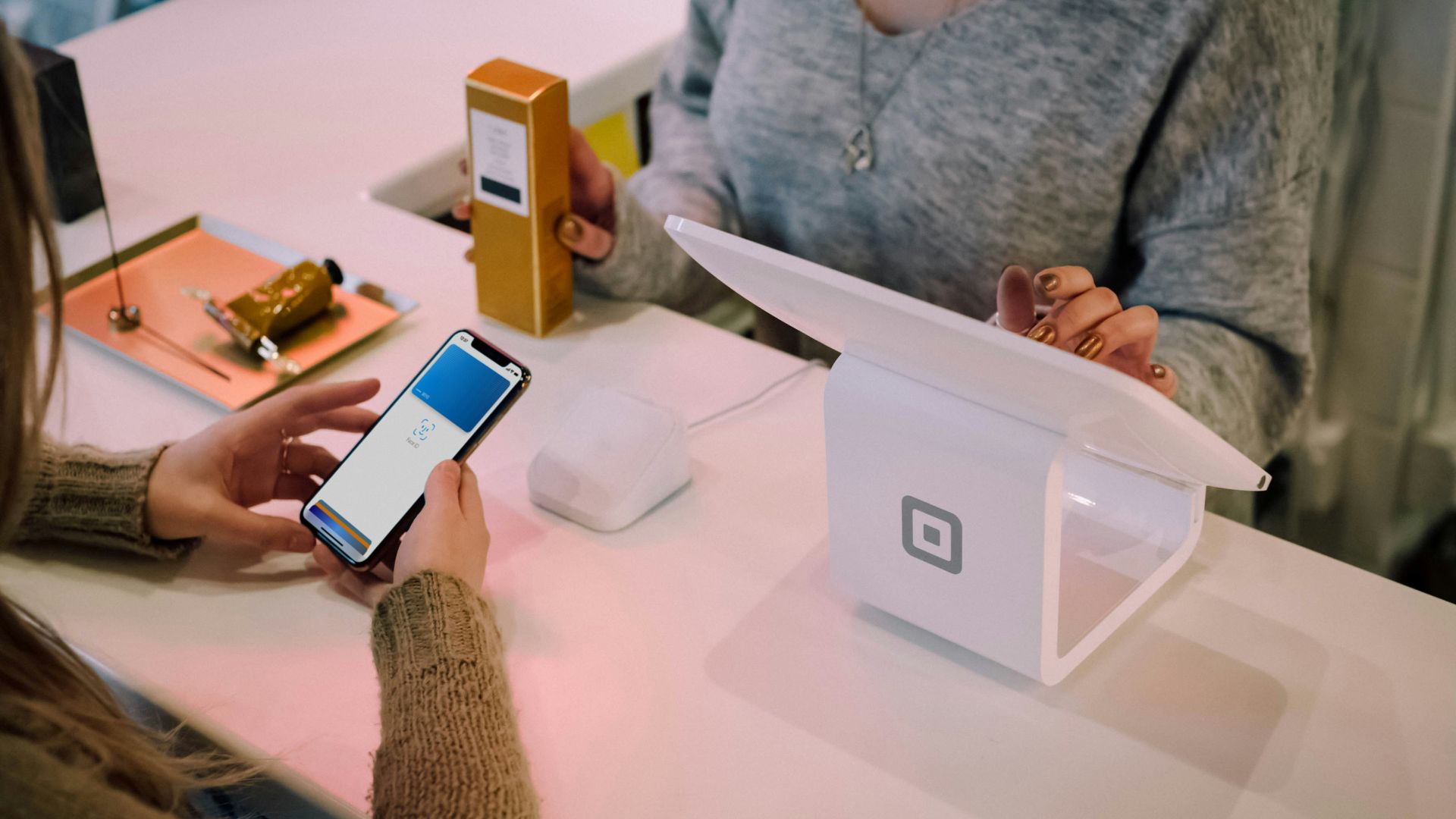 person browsing on white monitor