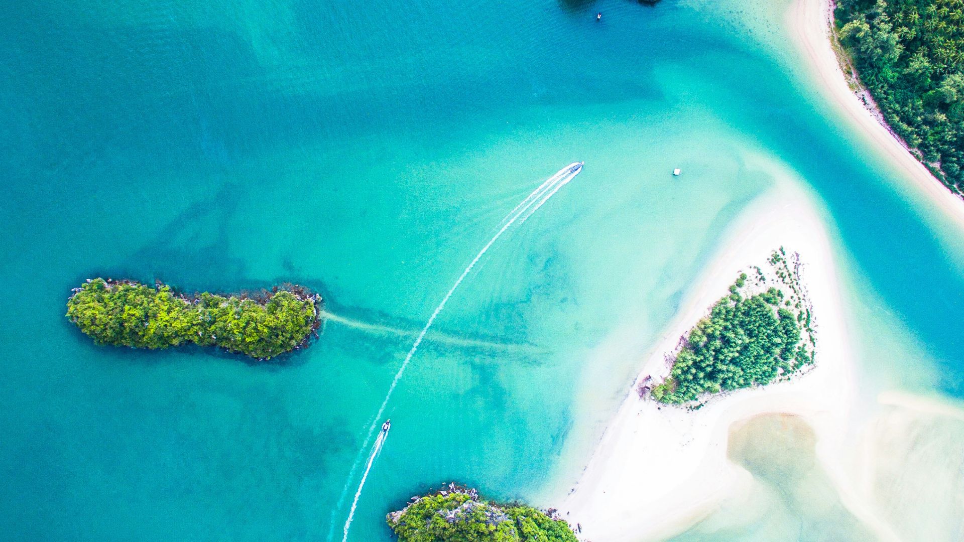 bird's eye view of islands