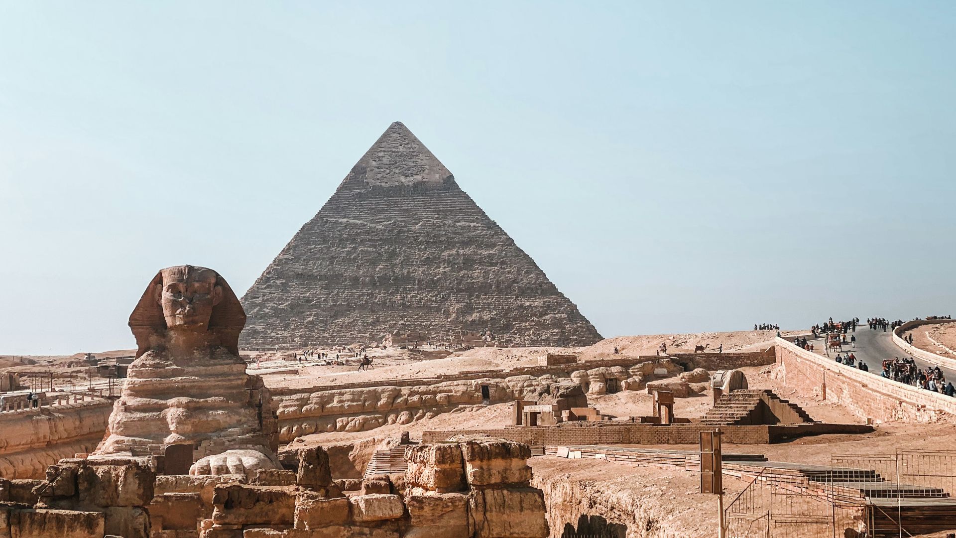 a pyramid in a desert