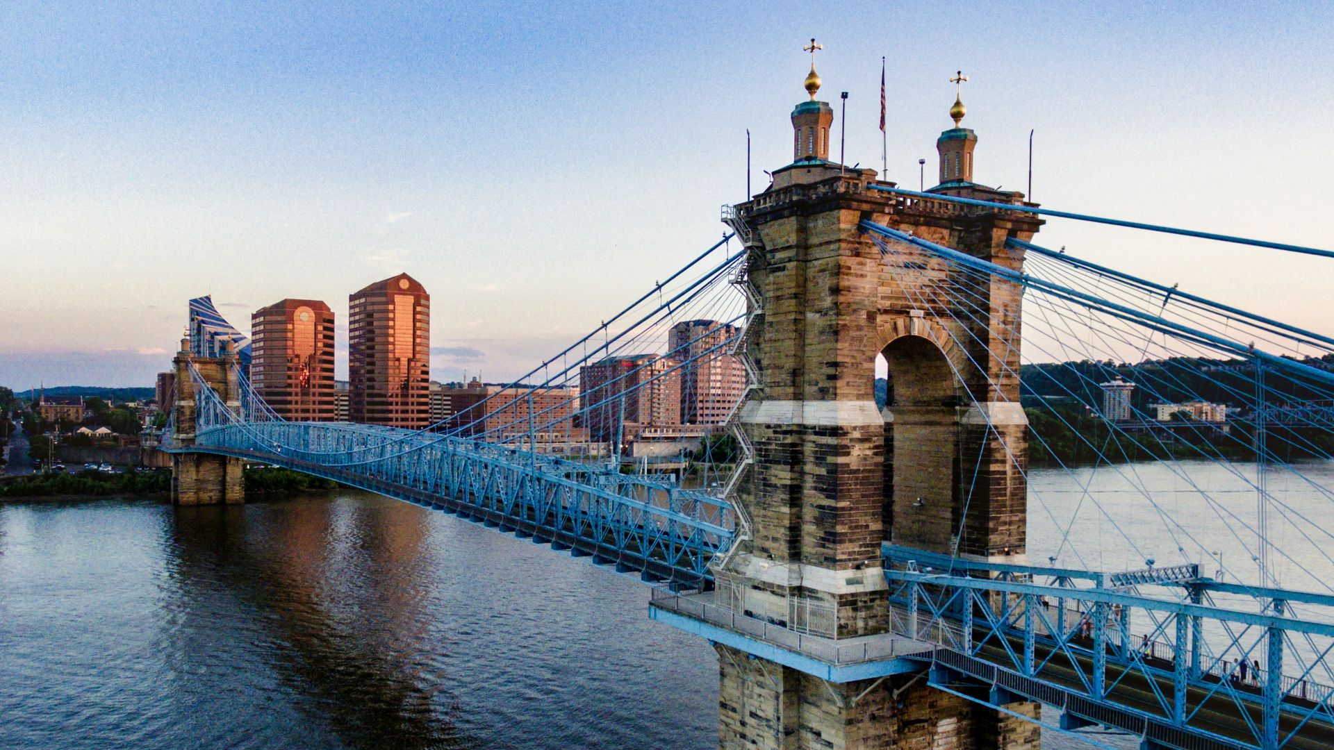 brown and blue concrete bridge