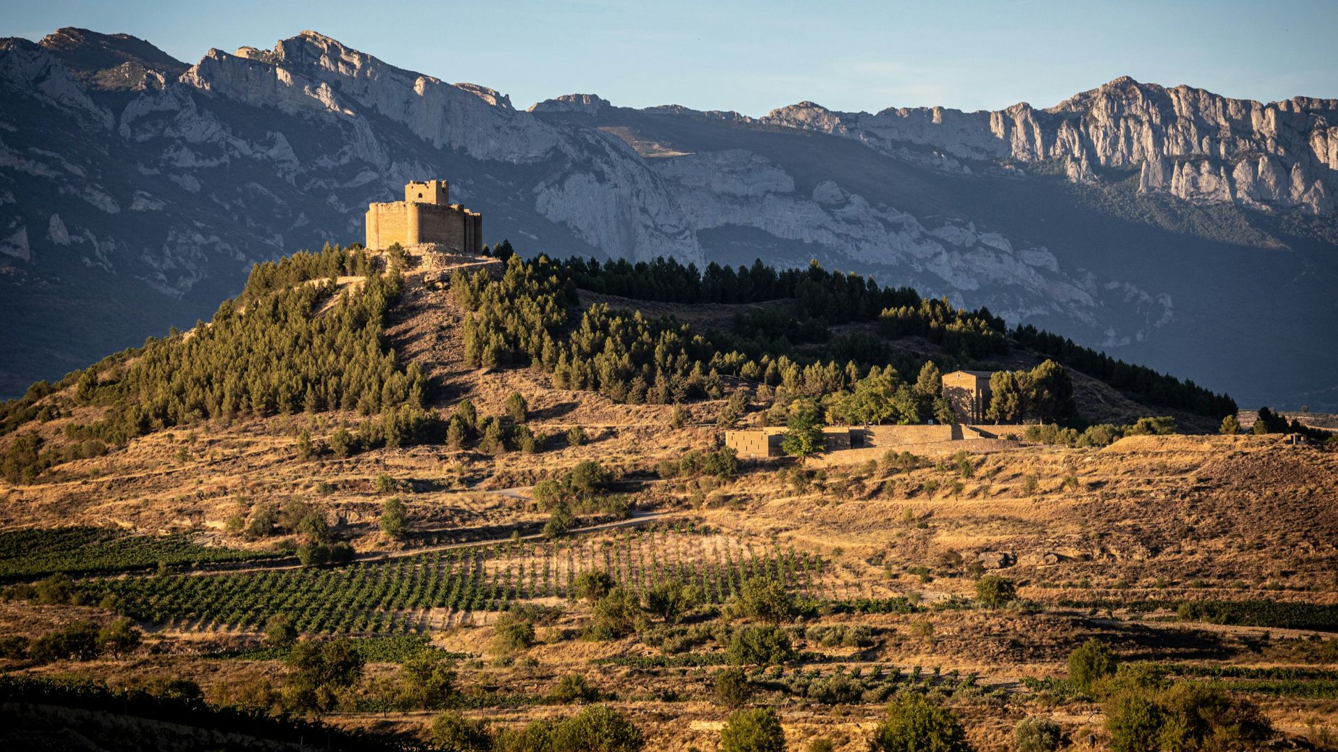 a building on a hill