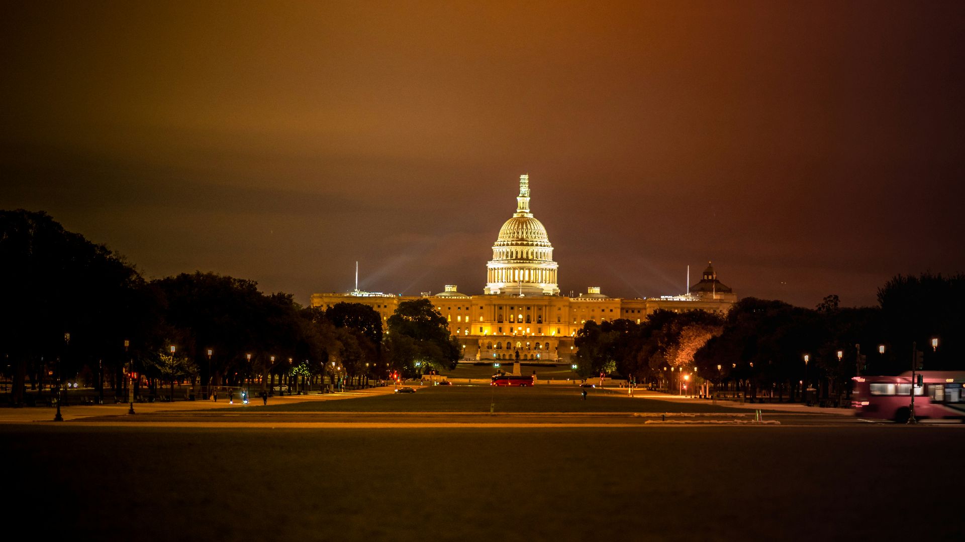 U.S. capitol Hill during nighttime