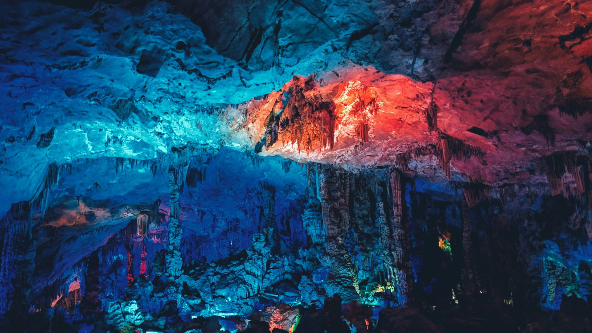 blue and brown abstract painting