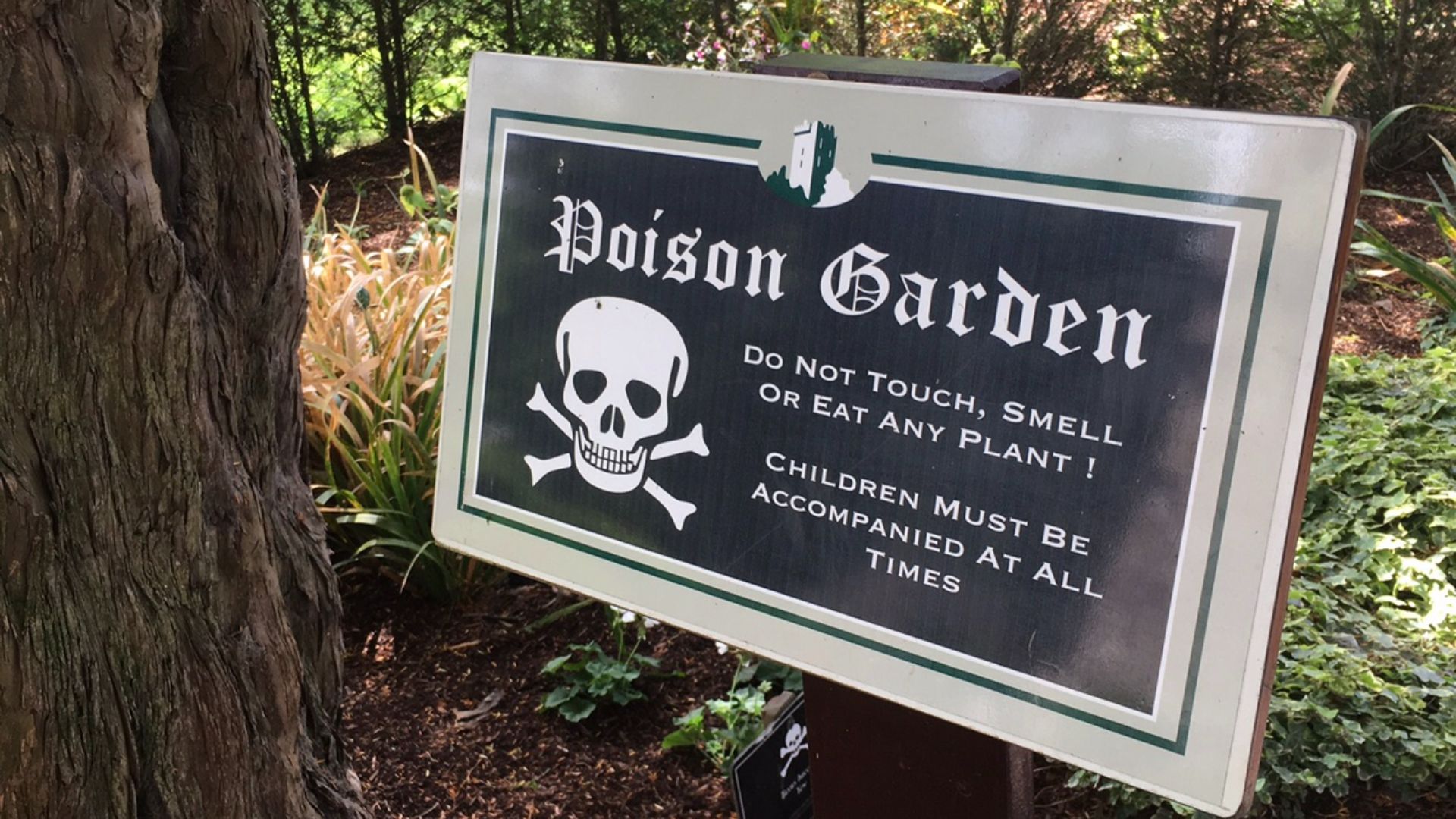 File:Blarney Castle Poison Garden Sign.jpg