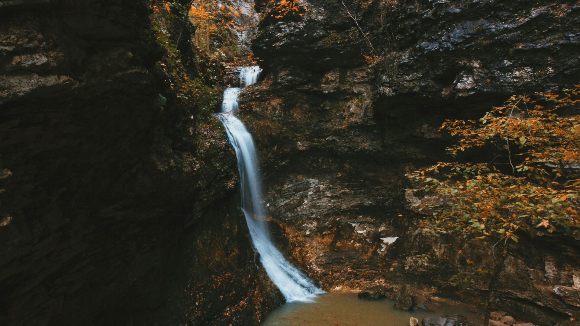 landscape photography of waterfalls