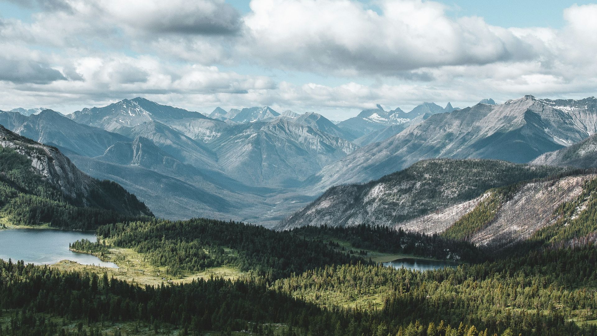 green trees near mountain under white clouds during daytime