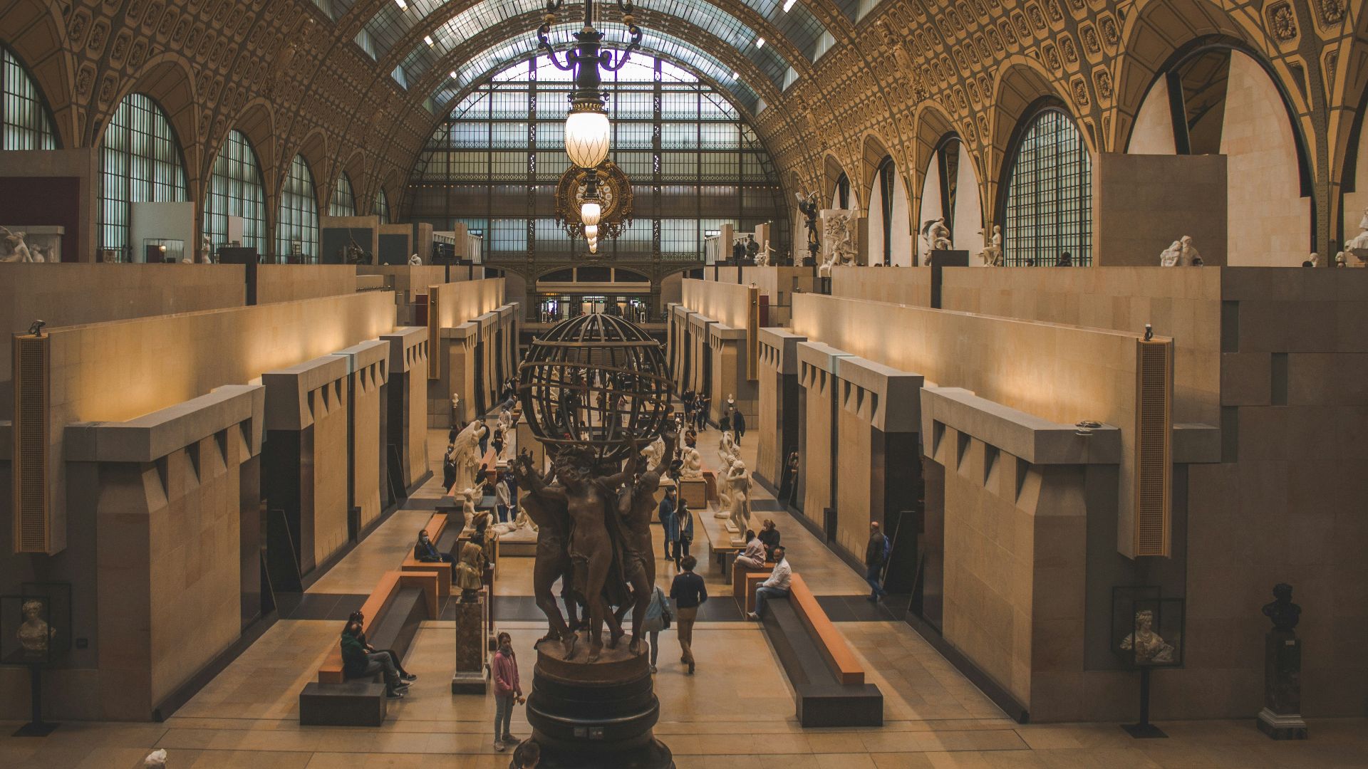 a large building with a very tall ceiling