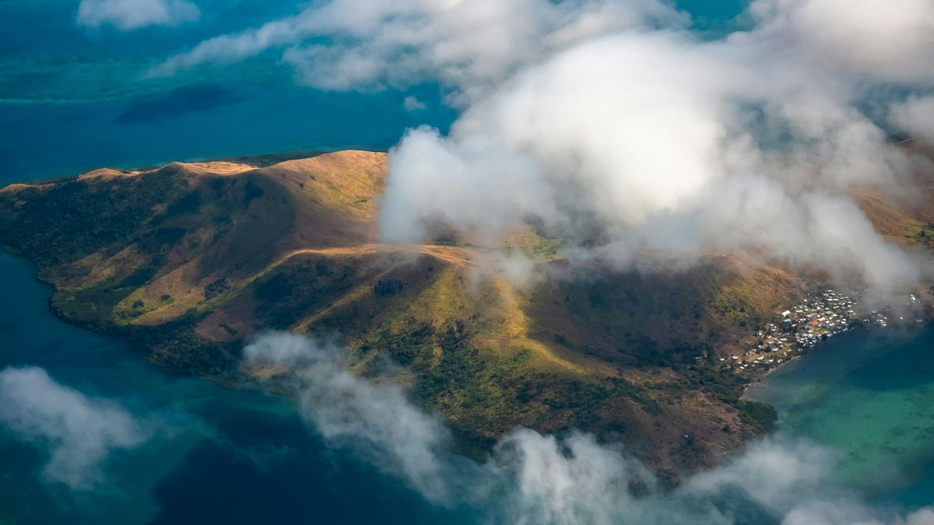 bird's eye photography of mountain