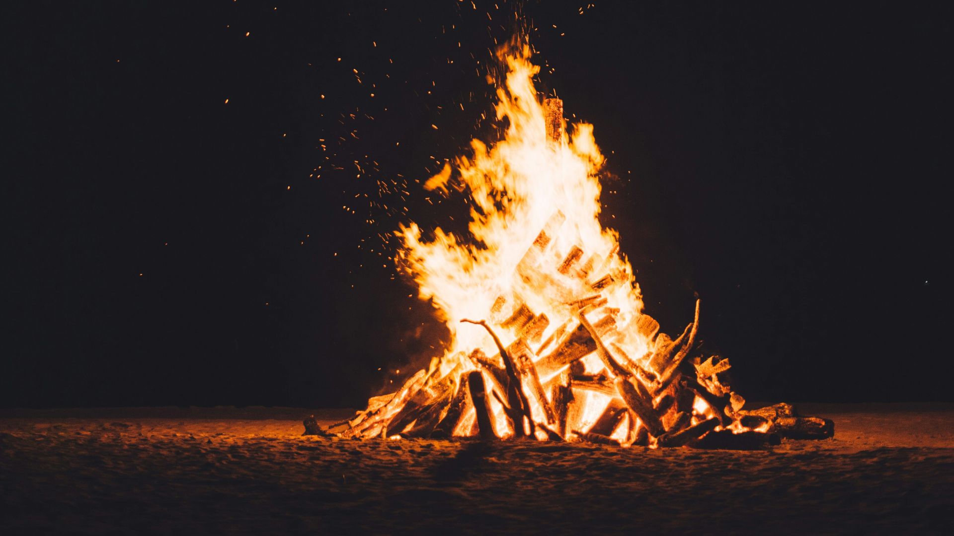 photography of burning camp fire