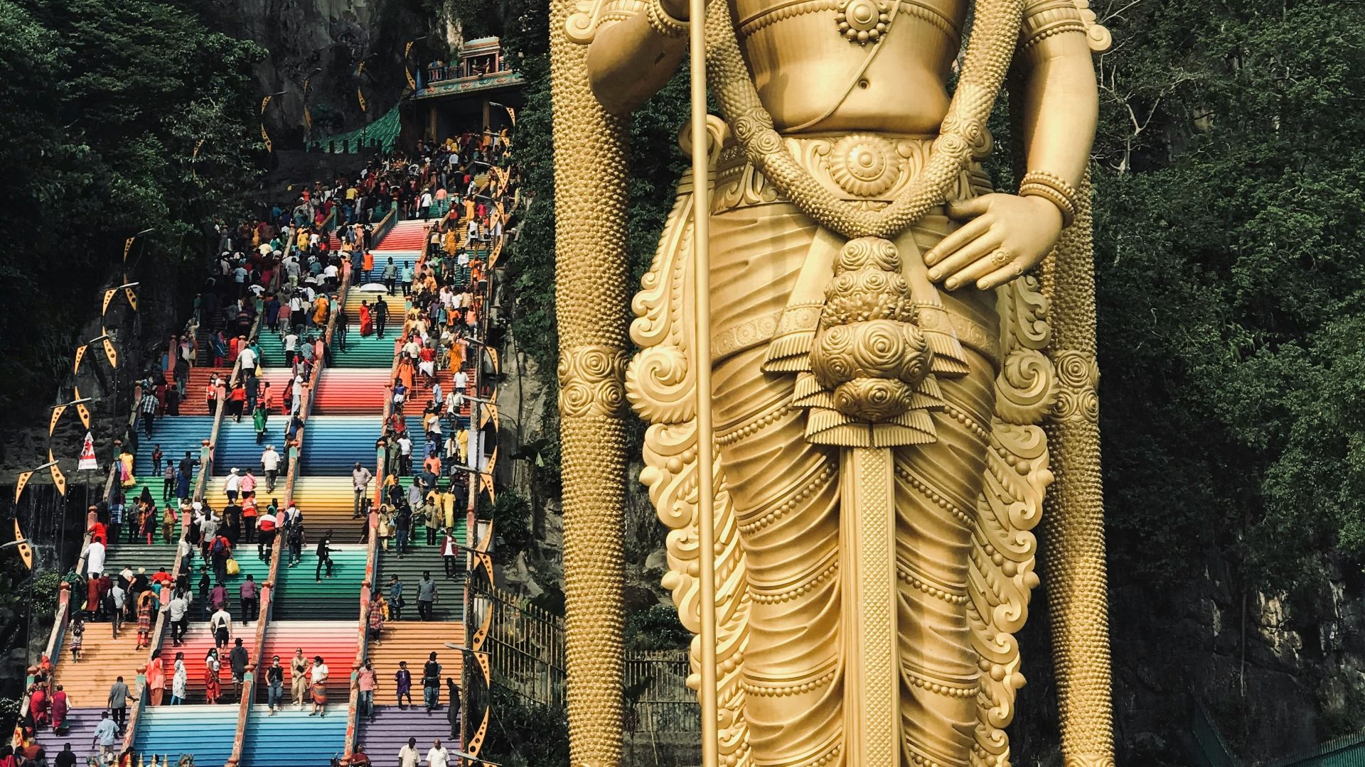 gold statue of a man