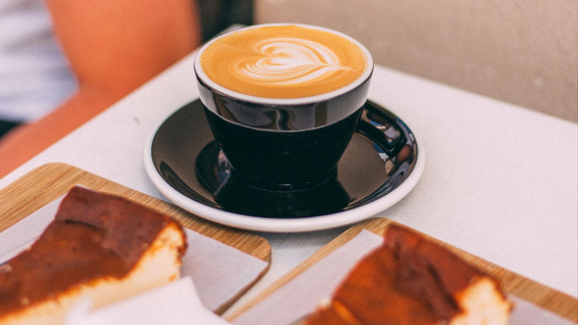 heart cappuccino on cup