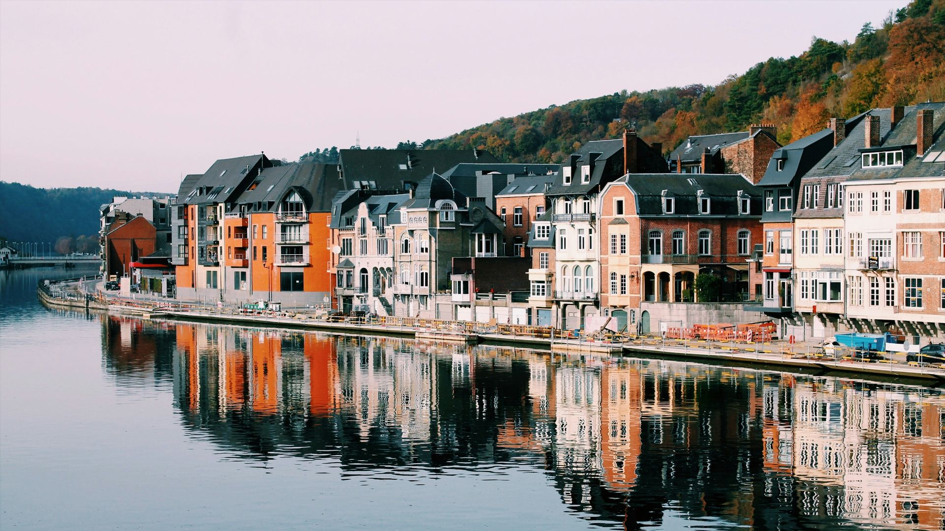 assorted-color of houses near lake