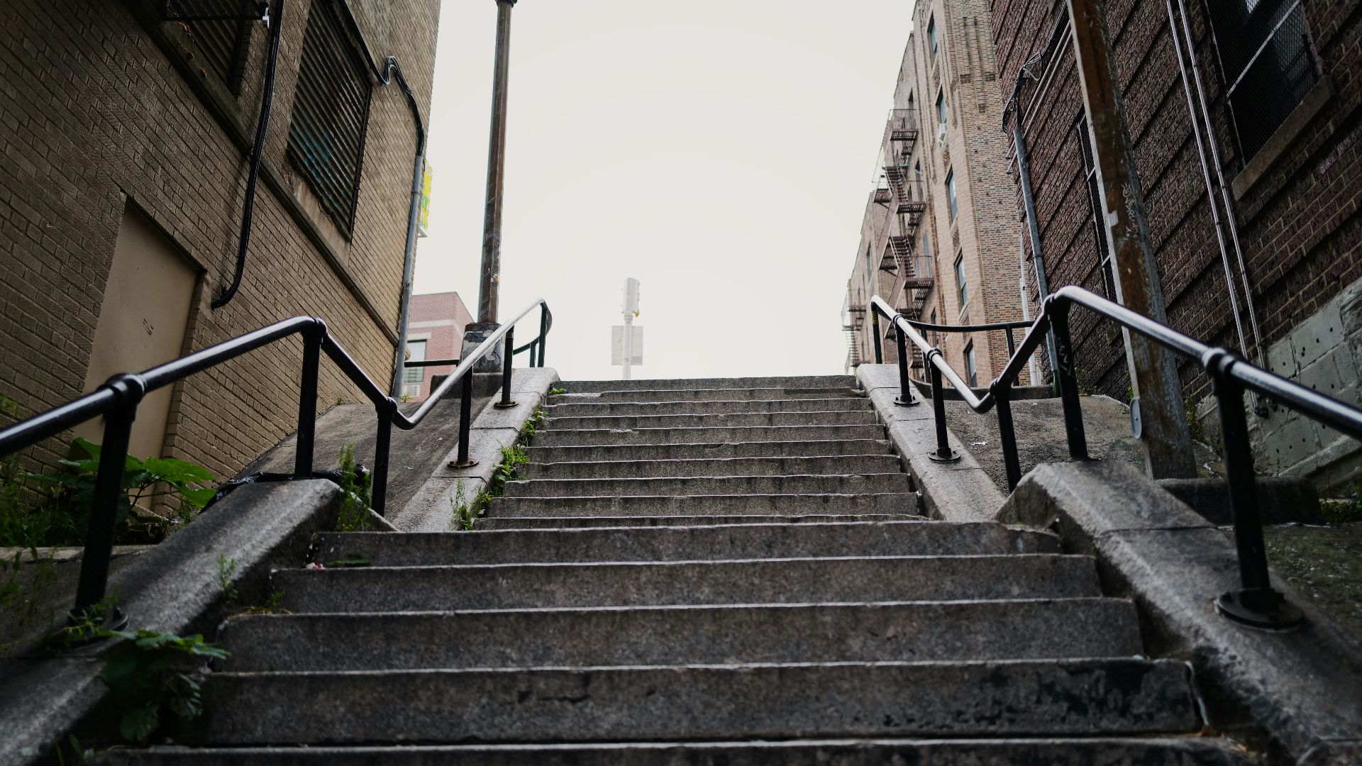 empty concrete stairs at daytime
