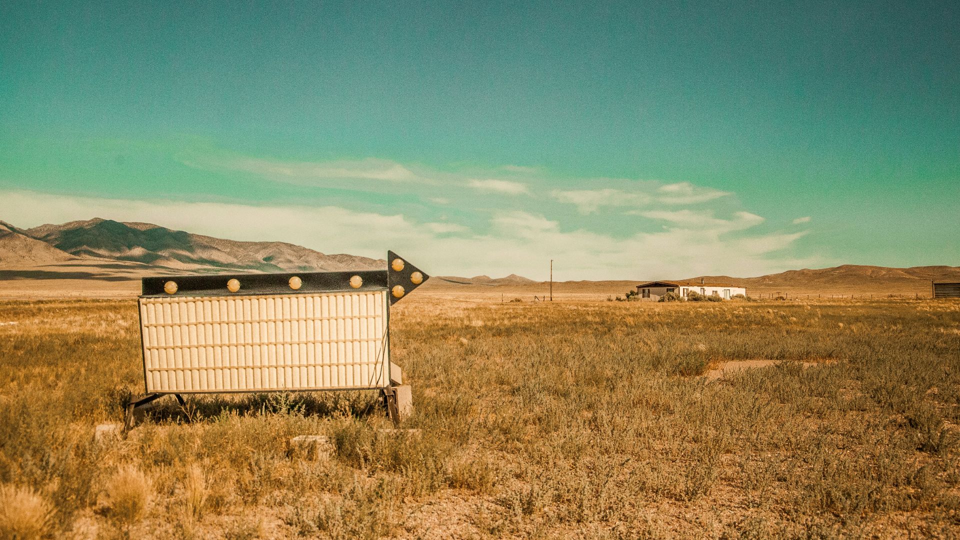 right arrow marquee signage
