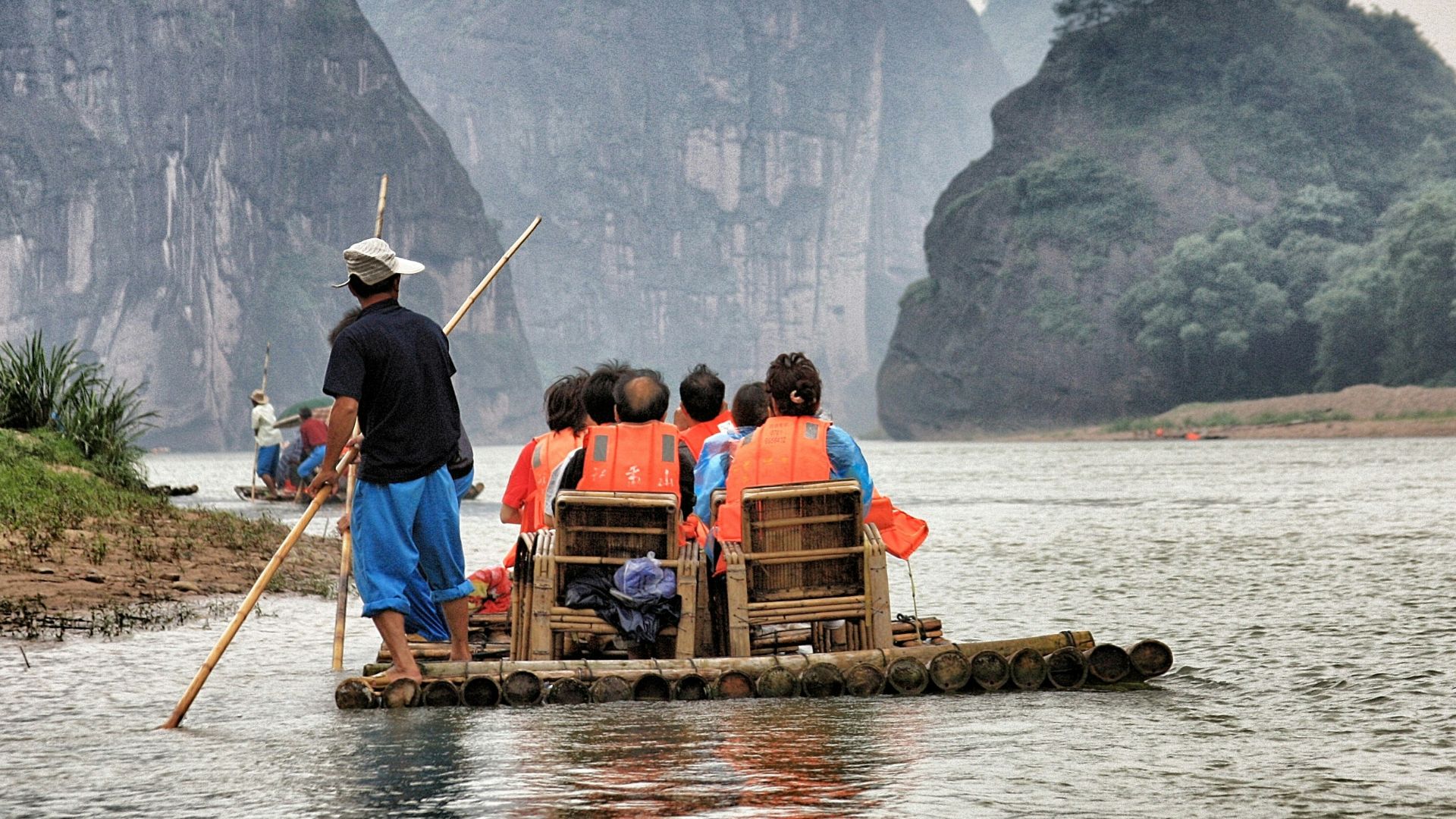 people riding on boat