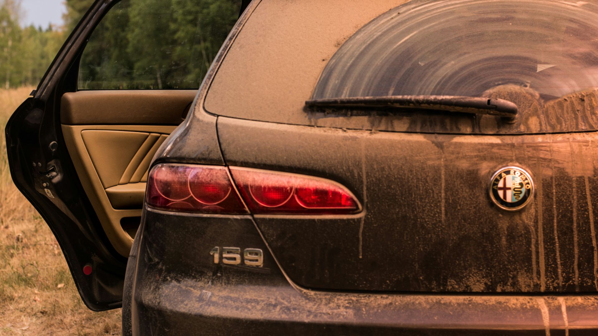 rear view photo of black ALFA ROMEO 459