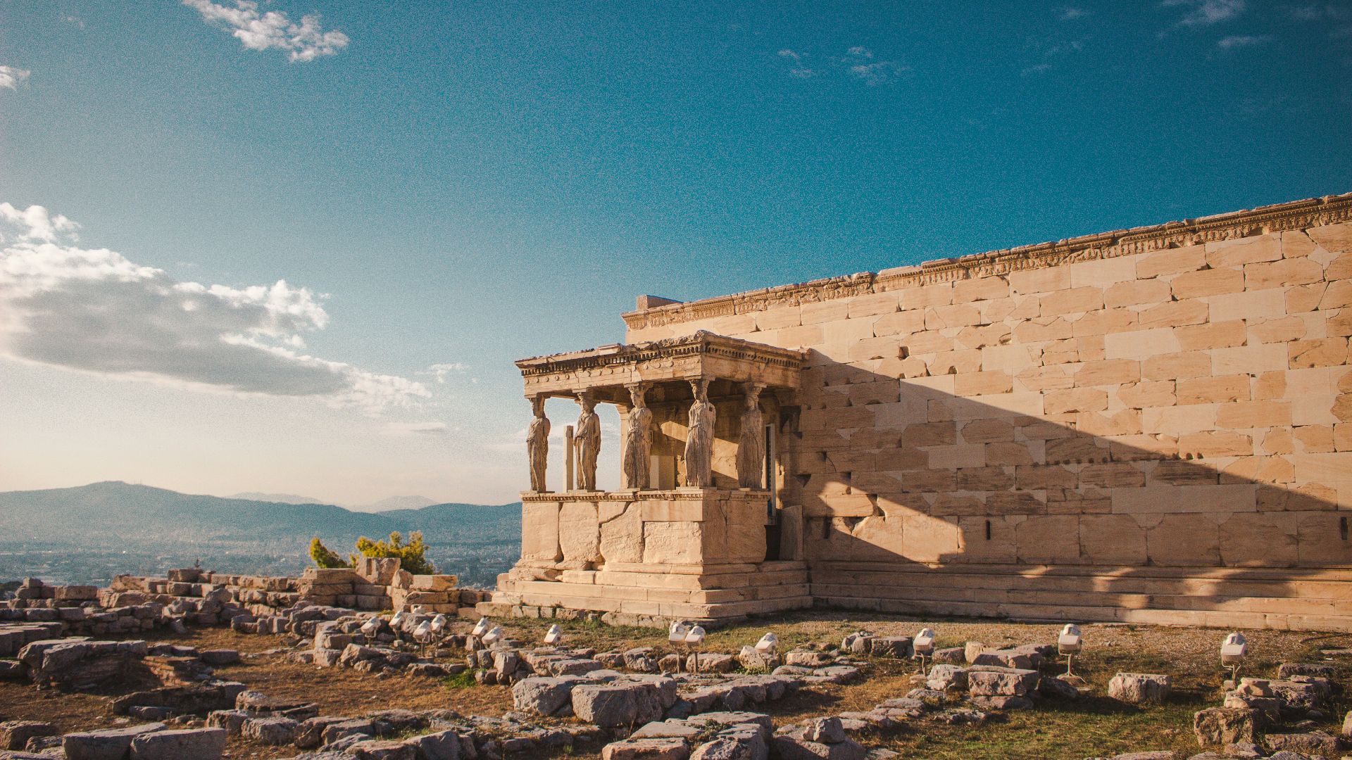 brown painted structures