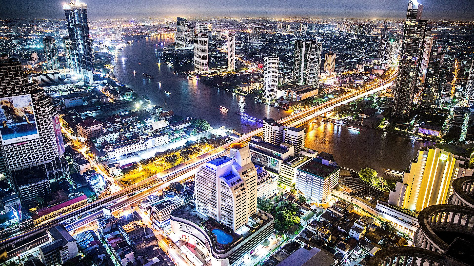 aerial photography of cityscape during night time