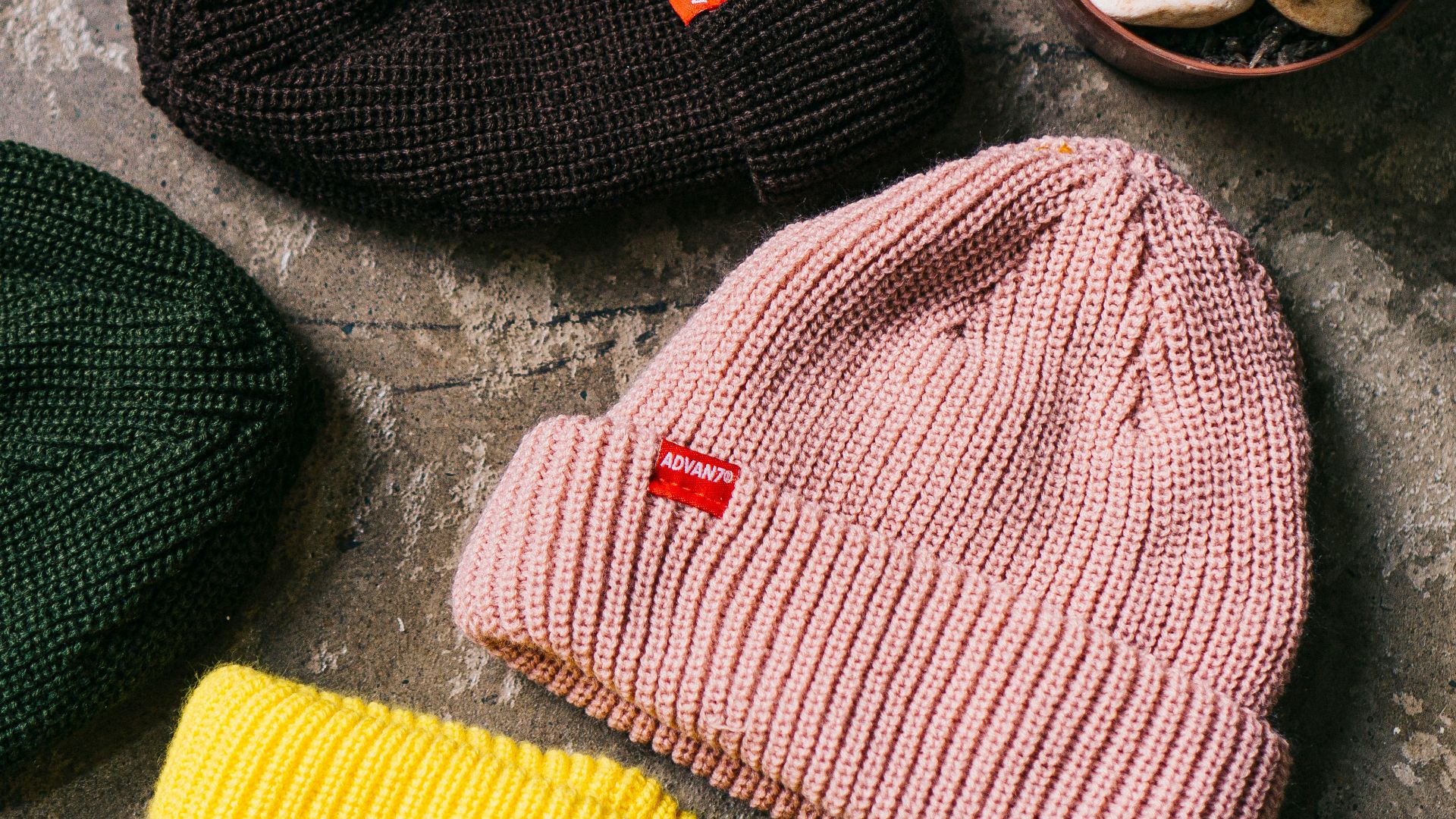 assorted-color knitted hat lot