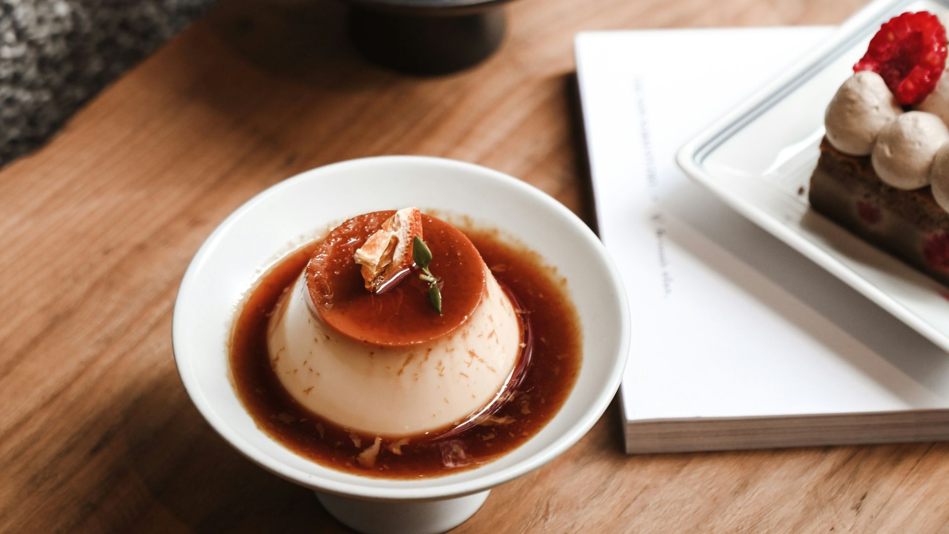 sliced strawberry on white ceramic plate