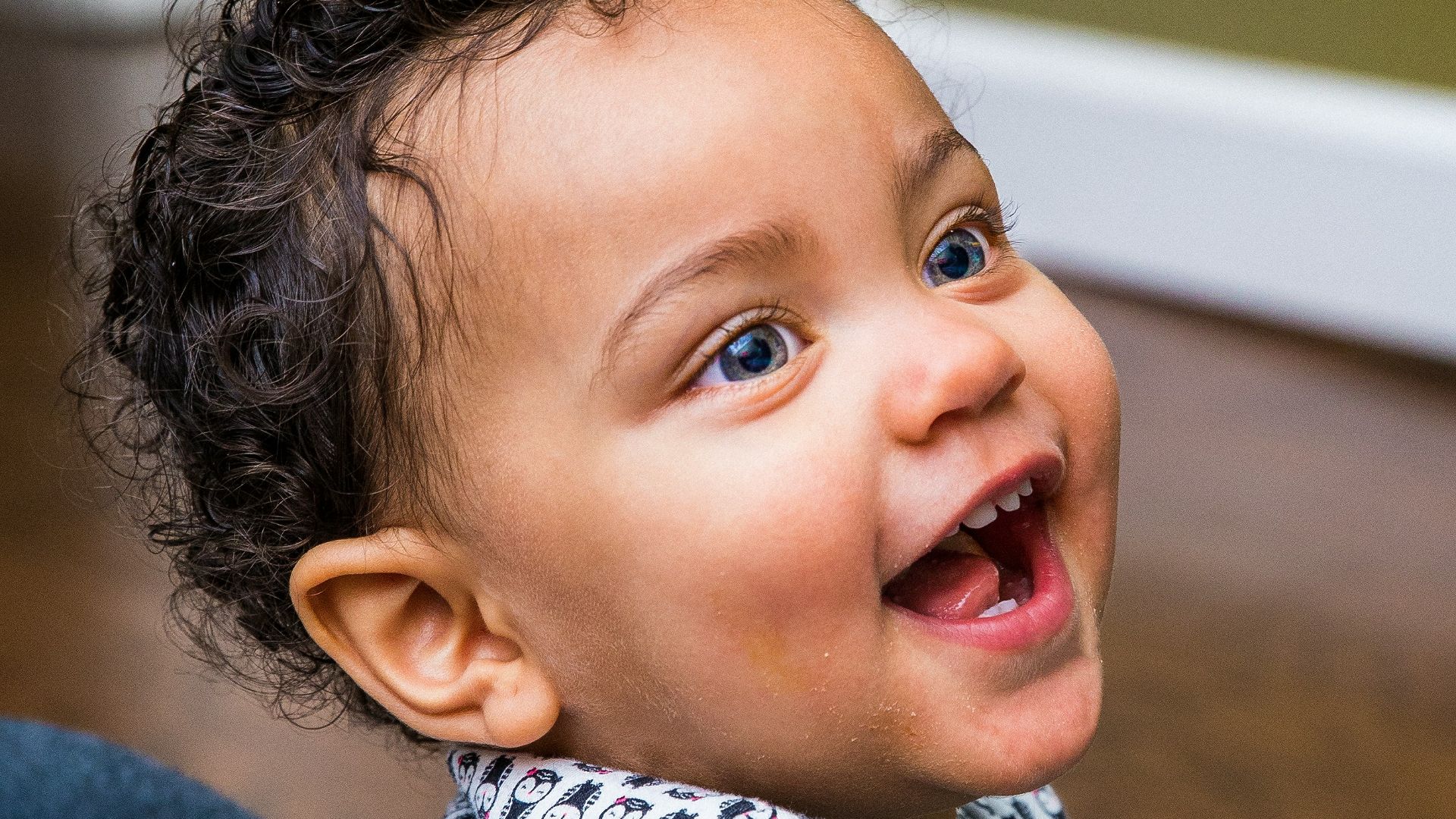 toddler smiling