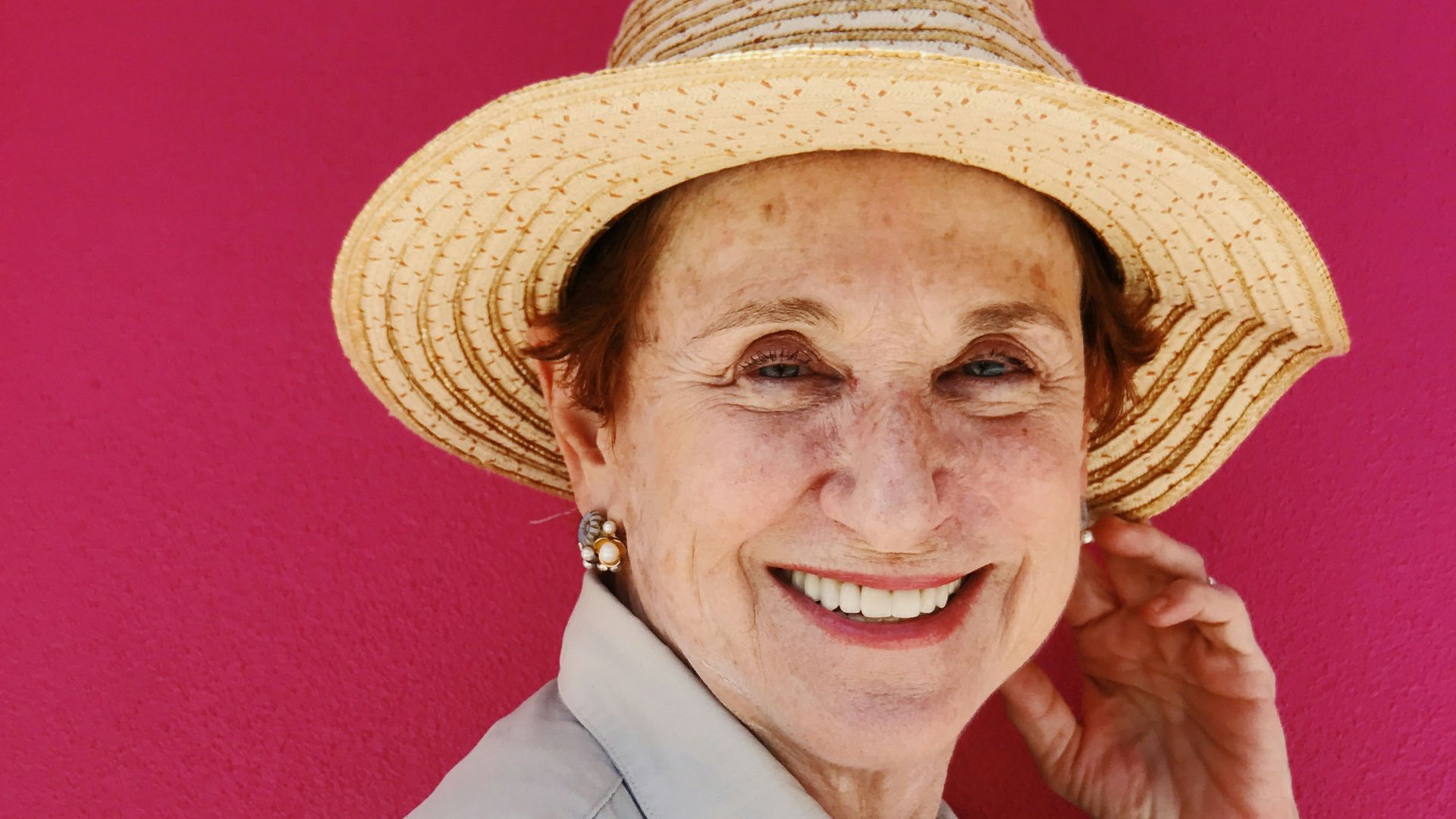 smiling woman standing