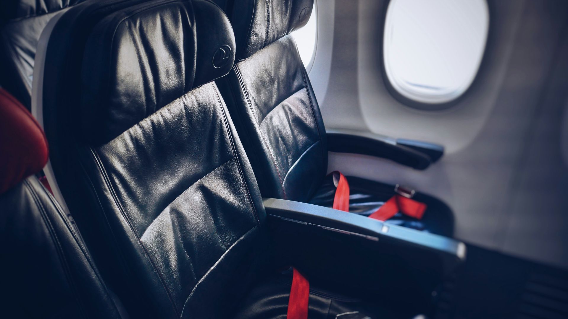 interior photography of airline seats