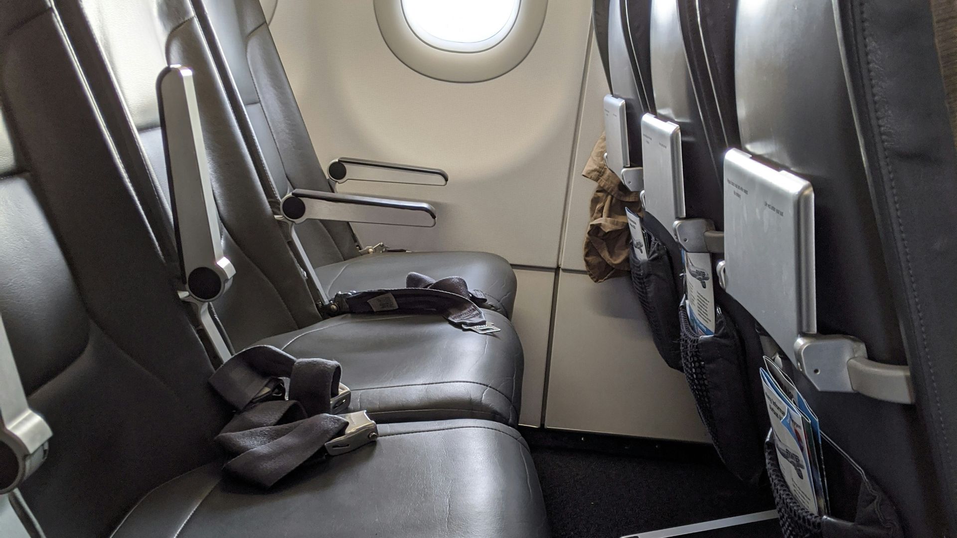 black leather car seat in car