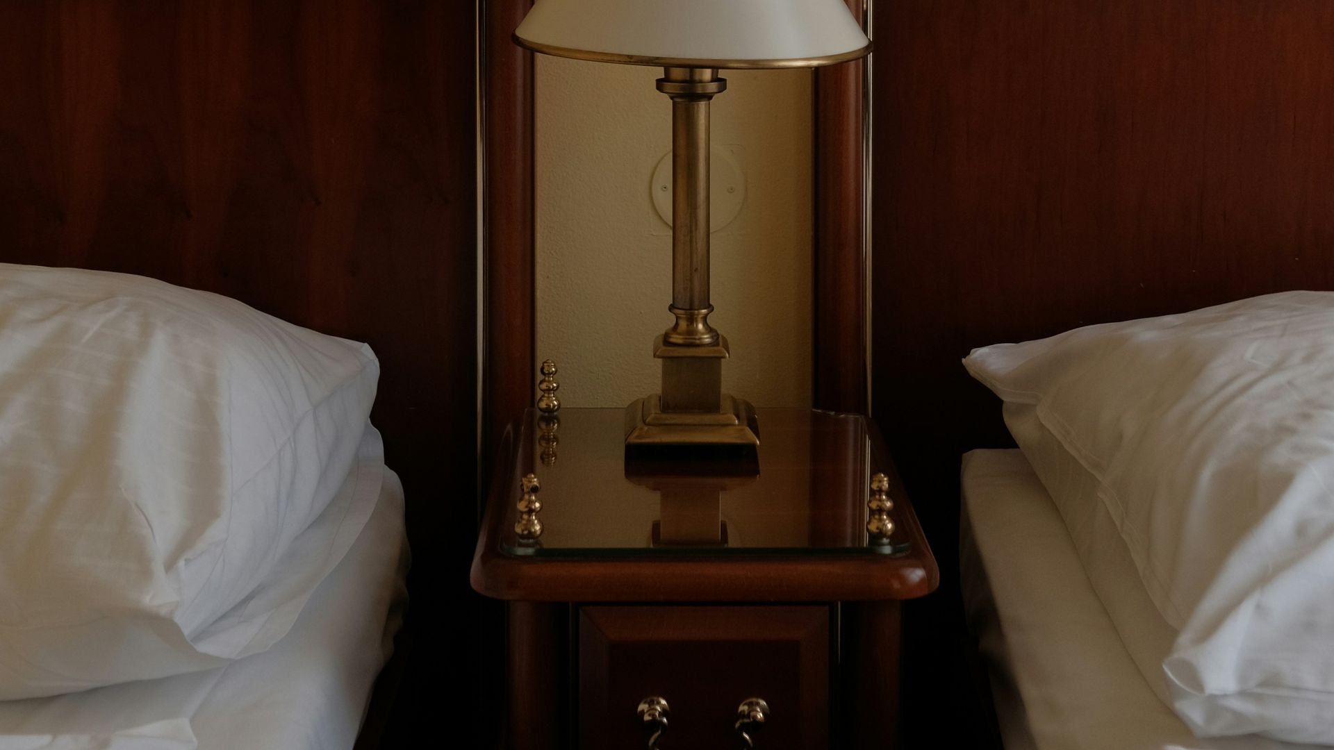 A couple of beds sitting next to each other