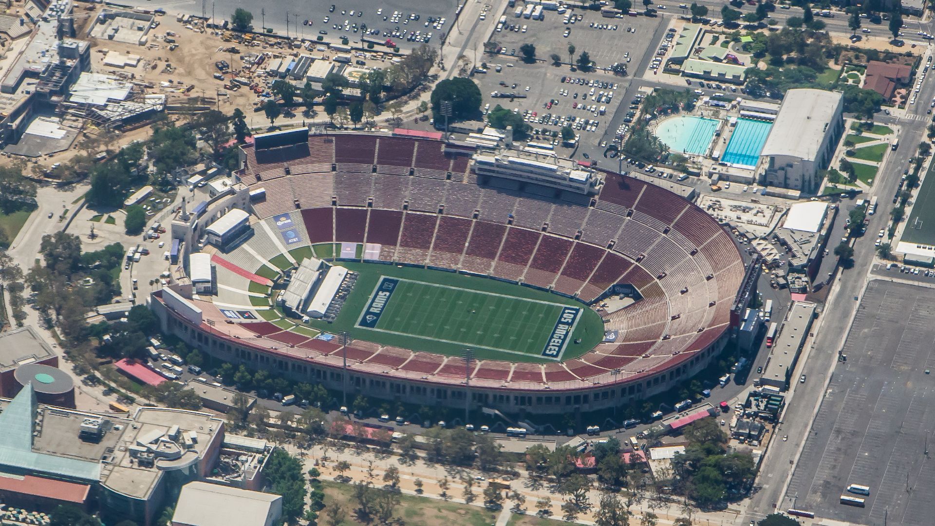 File:LA Memorial Coliseum aerial view, August 2017.jpg