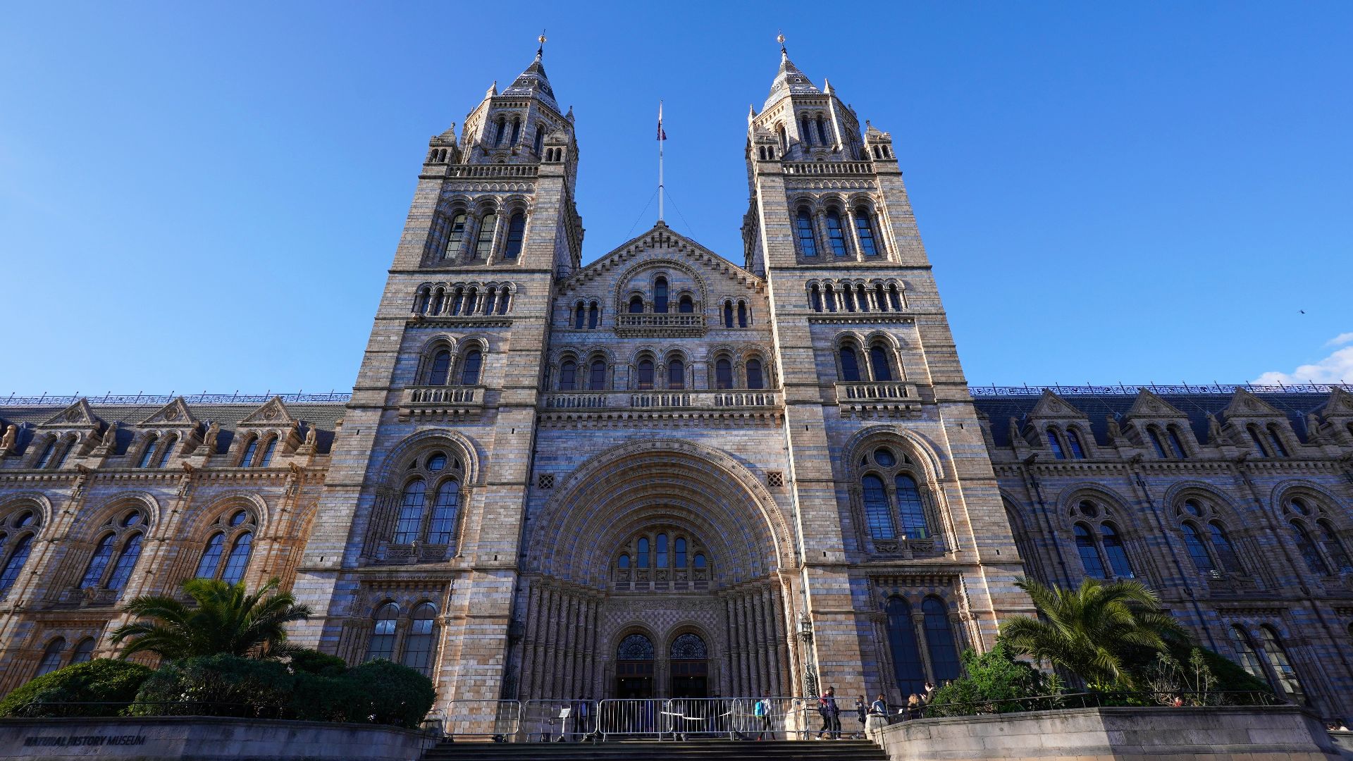 A large building with a clock on the front of it