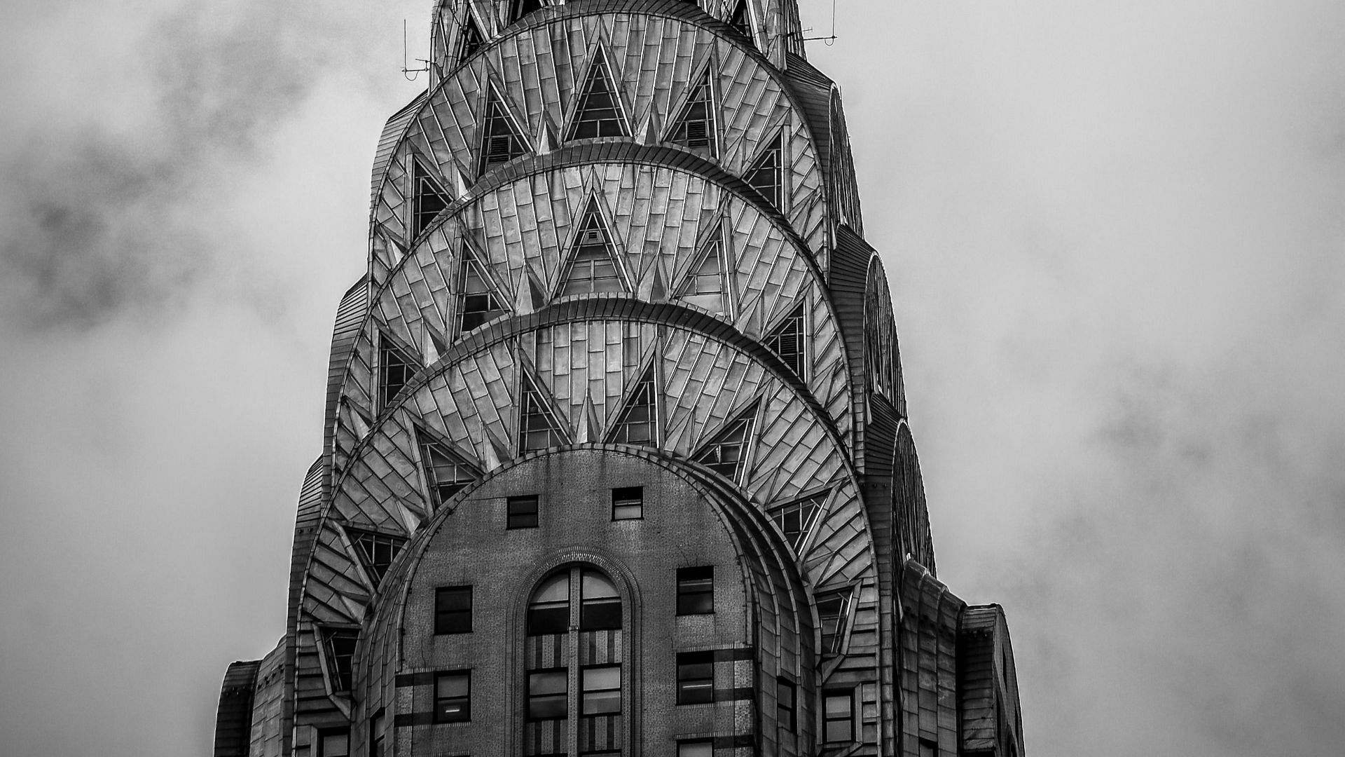 grayscale photo of building