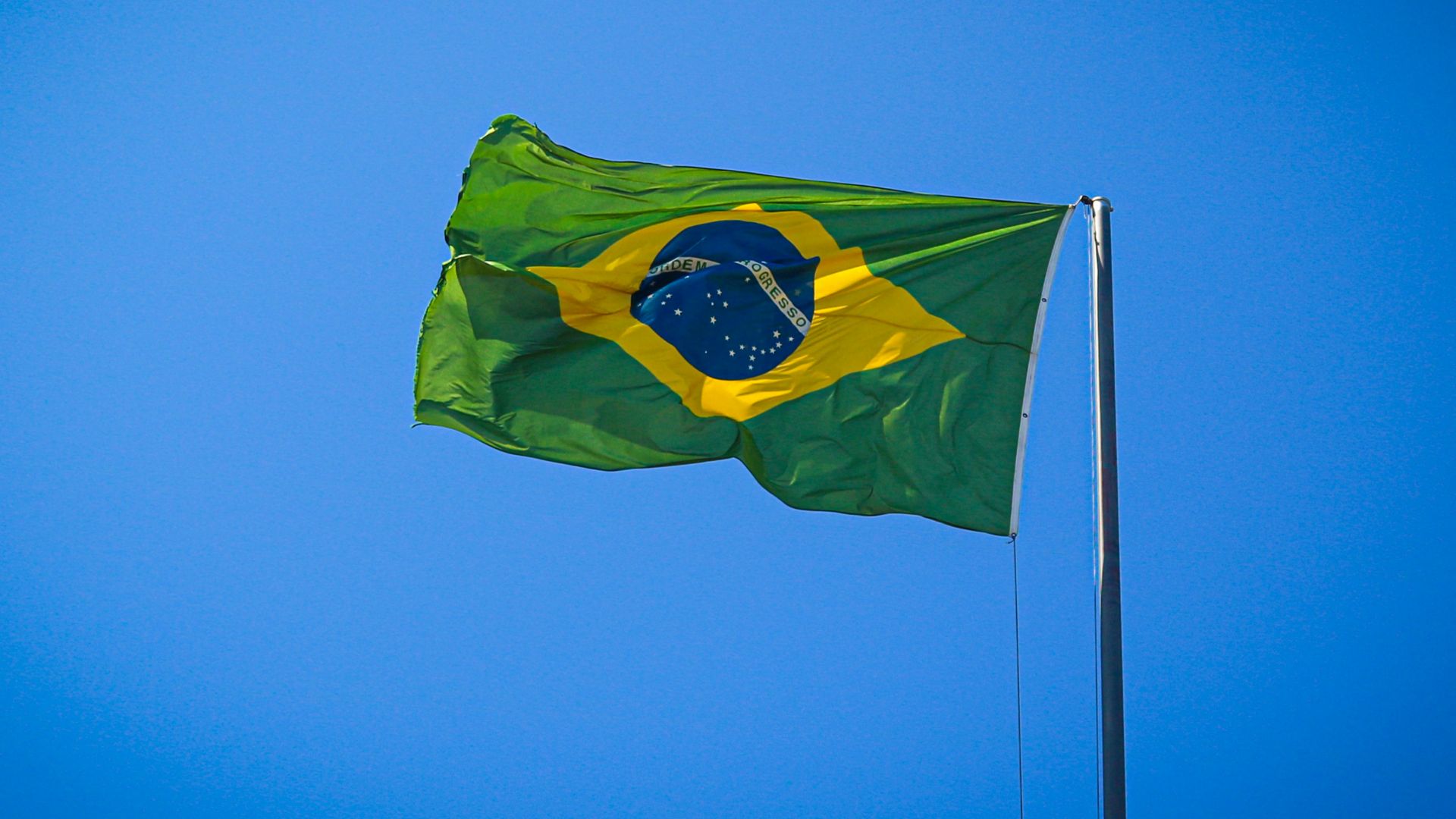 a flag flying in the air