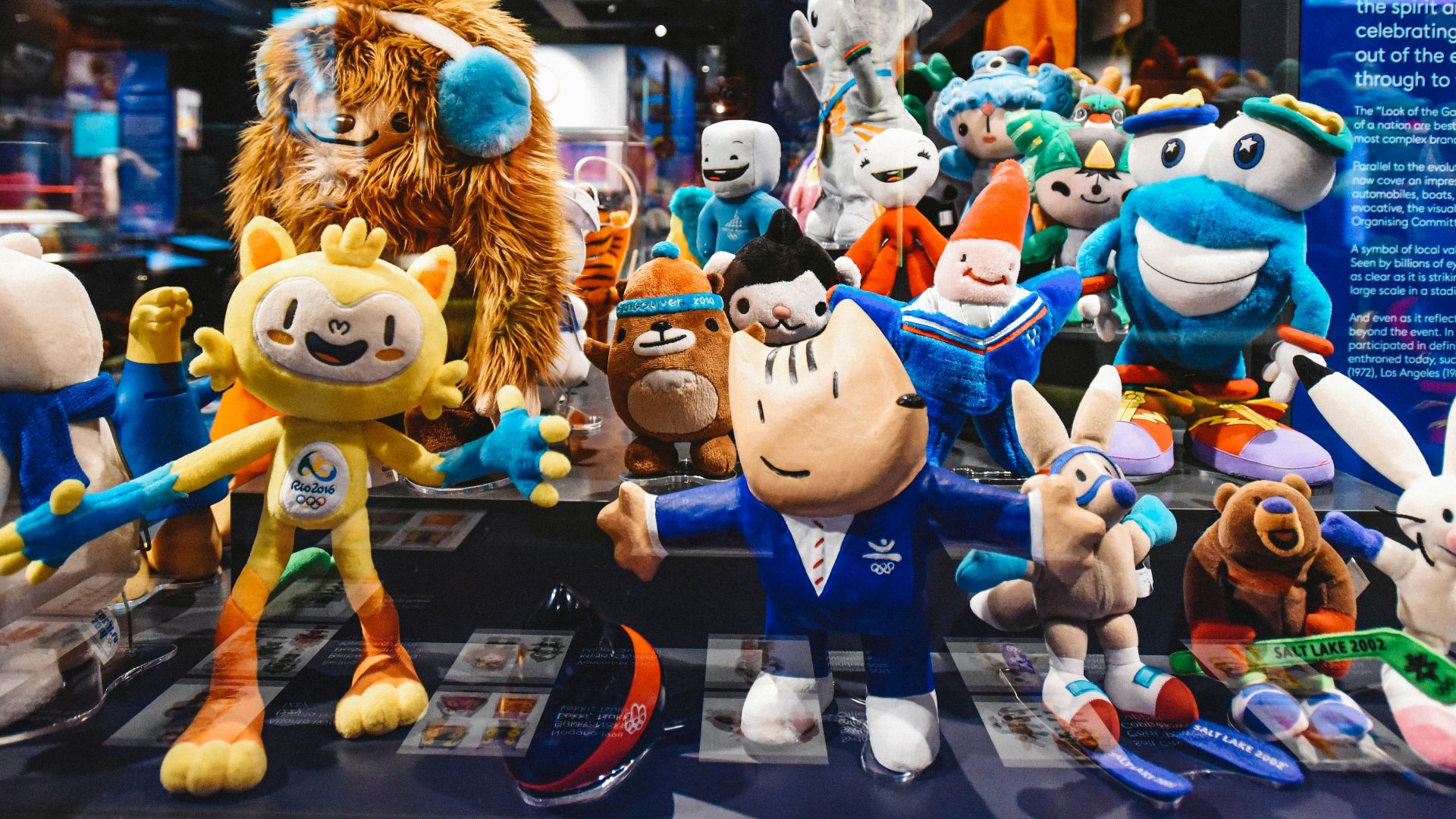 a group of stuffed animals