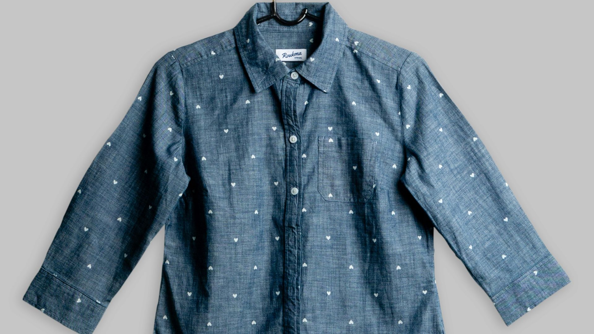 blue and white checkered dress shirt