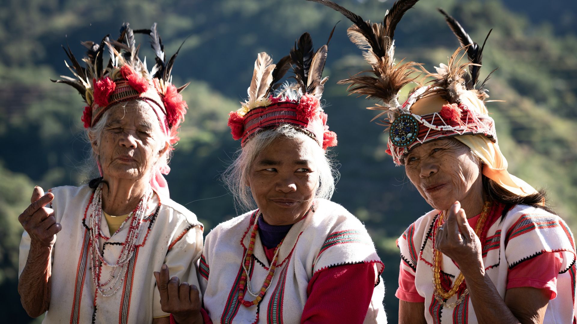 three native american women posing for a picture