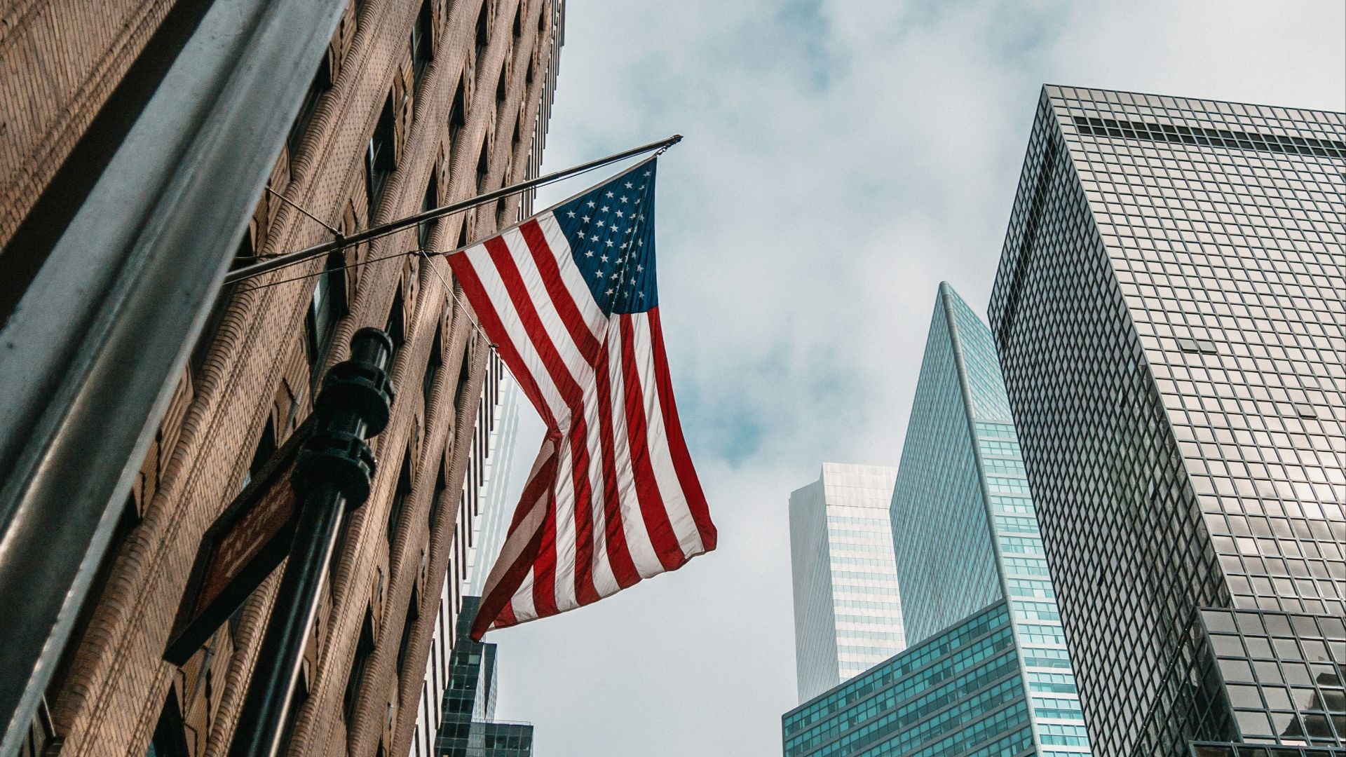 low angle photo of flag of U.S.A