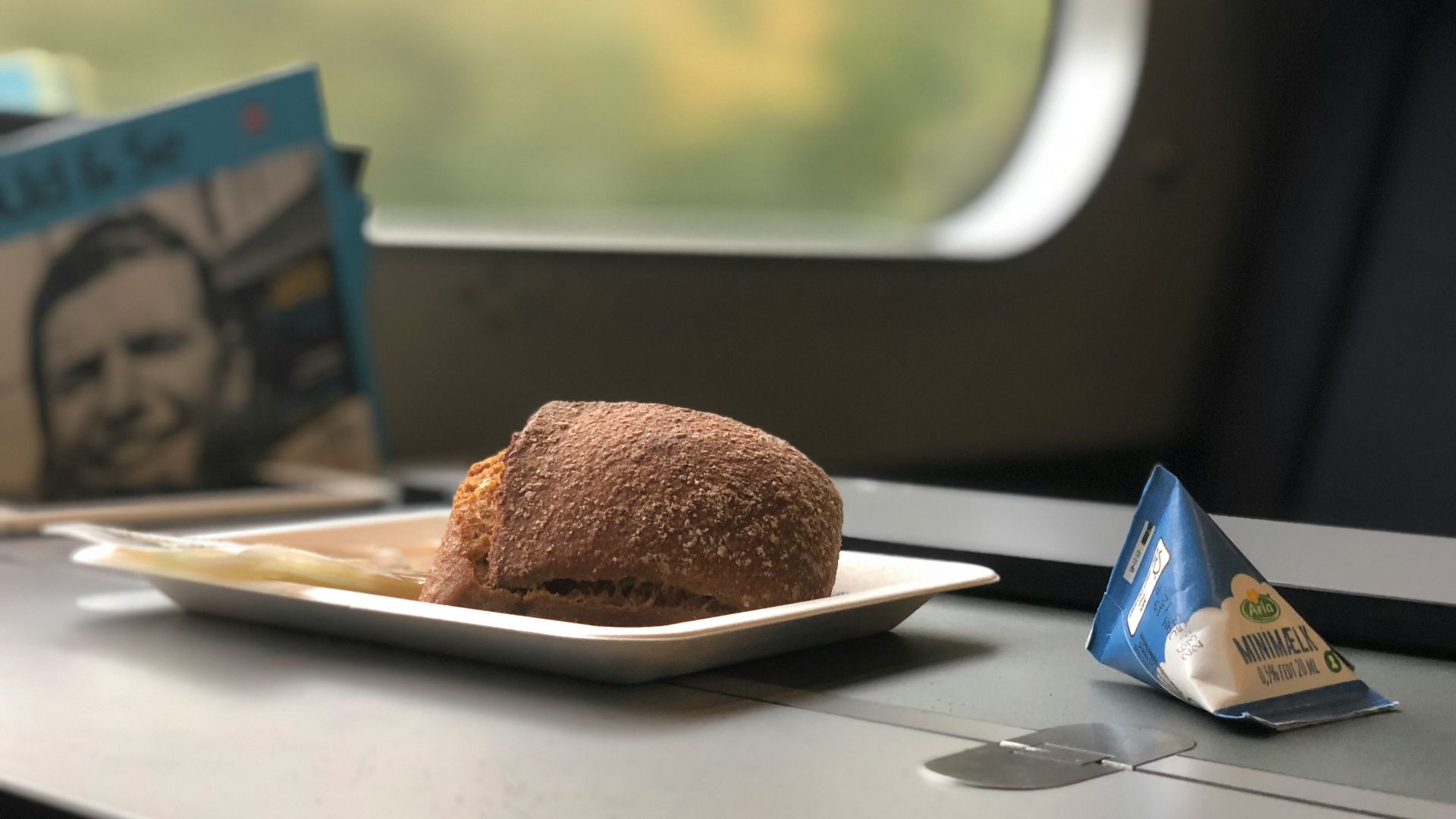 white plate with food